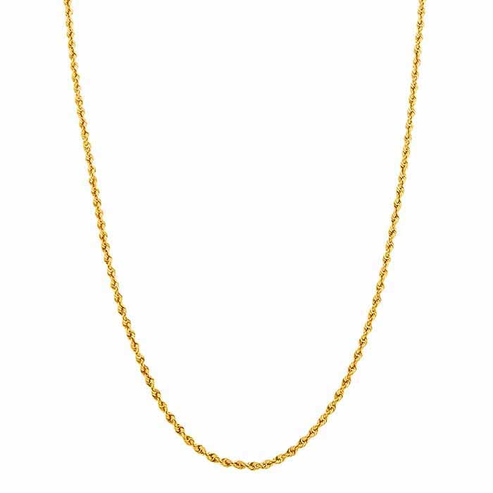 The Rope Chain in 14k Gold-Necklaces-Calli Co., Turquoise and Silver Jewelry, Native American Handmade, Zuni Tribe, Navajo Tribe, Brock Texas