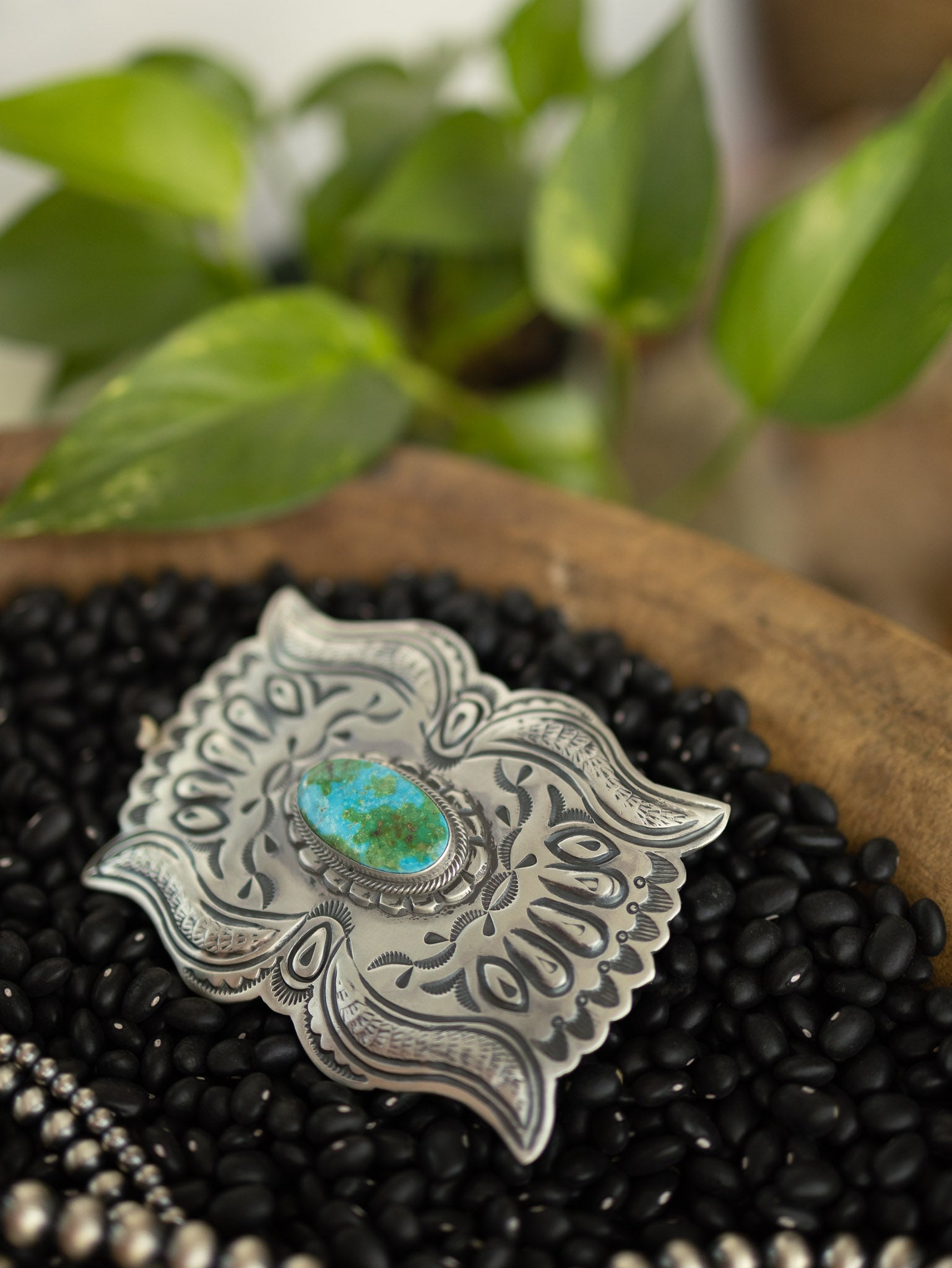 The Tish Turquoise Belt Buckle-Belt Buckles-Calli Co., Turquoise and Silver Jewelry, Native American Handmade, Zuni Tribe, Navajo Tribe, Brock Texas