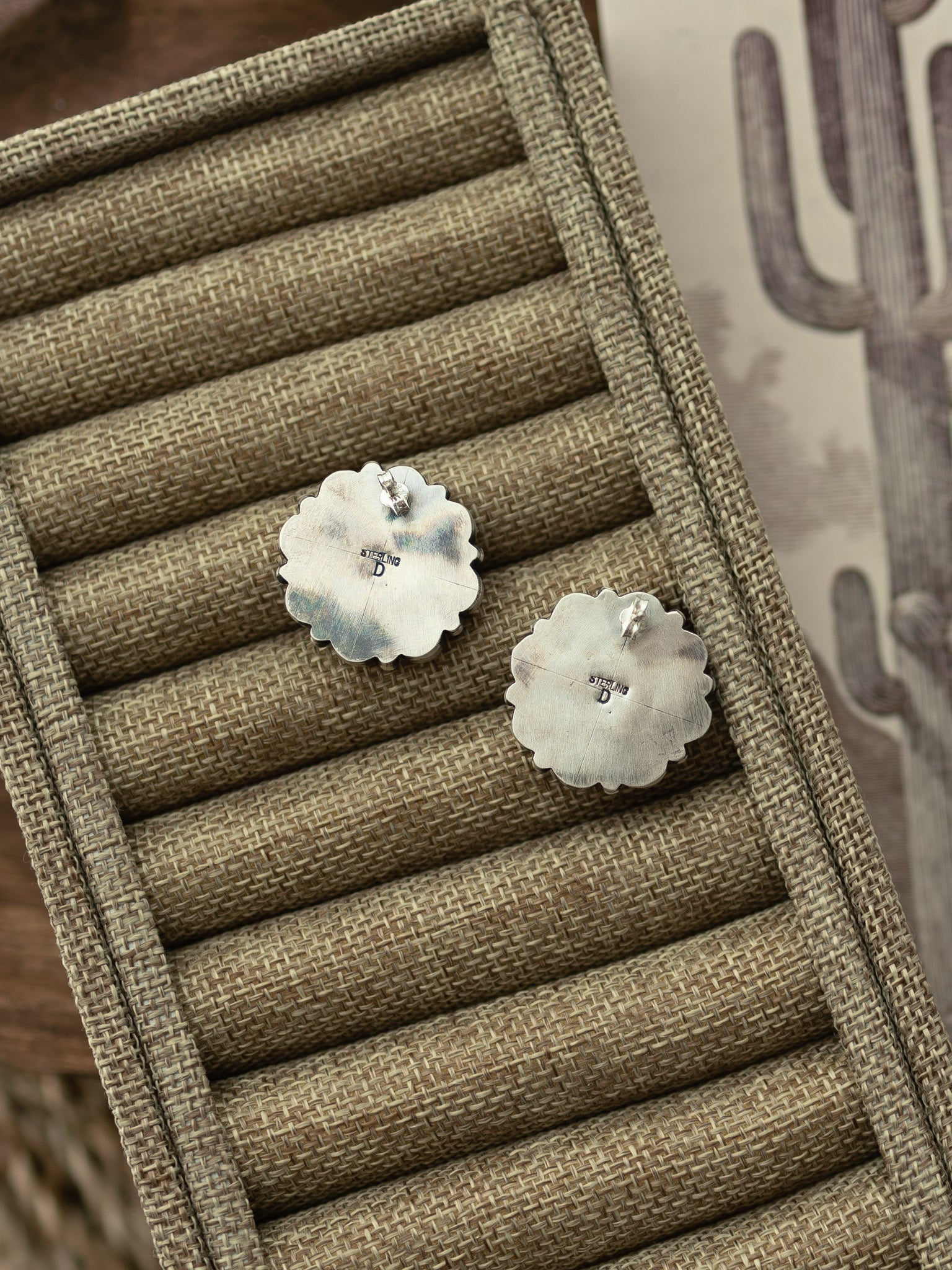 The Kalispel Cluster Earrings-Earrings-Calli Co., Turquoise and Silver Jewelry, Native American Handmade, Zuni Tribe, Navajo Tribe, Brock Texas