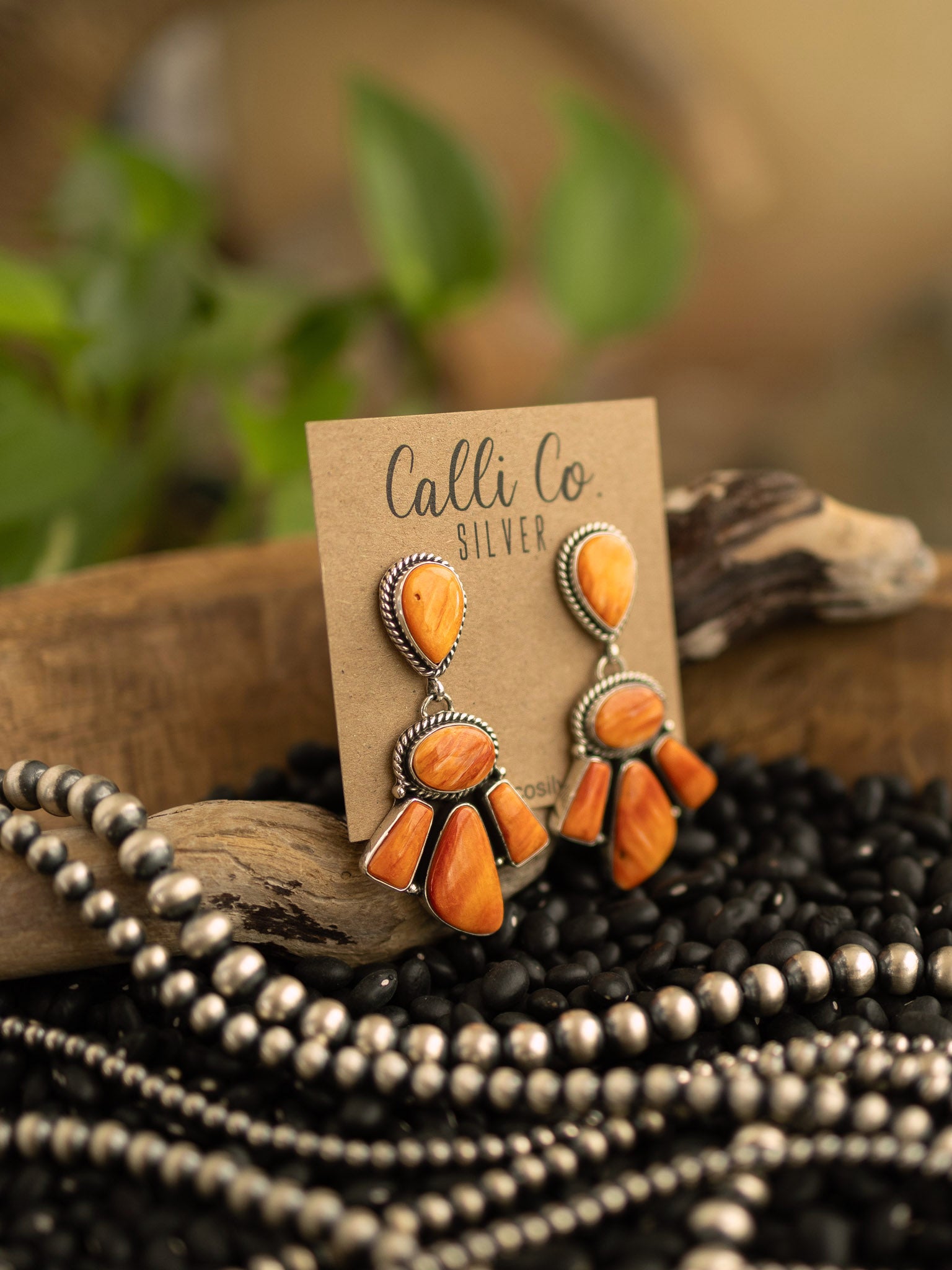 The Myra Spiny Earrings-Earrings-Calli Co., Turquoise and Silver Jewelry, Native American Handmade, Zuni Tribe, Navajo Tribe, Brock Texas