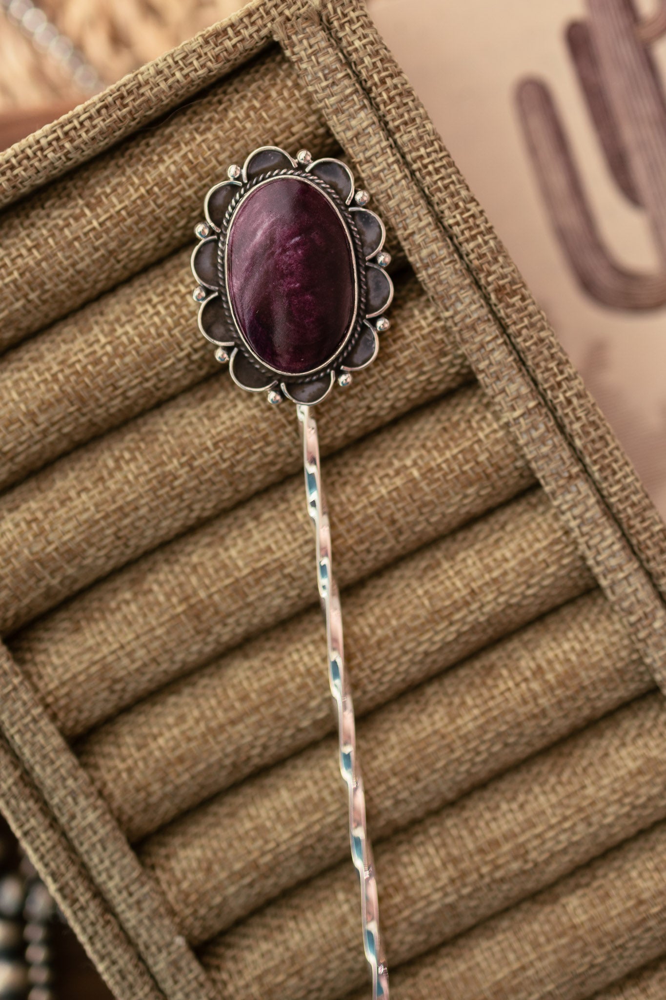 The Blanchard Hair Pin, 2-Hair Accessories-Calli Co., Turquoise and Silver Jewelry, Native American Handmade, Zuni Tribe, Navajo Tribe, Brock Texas