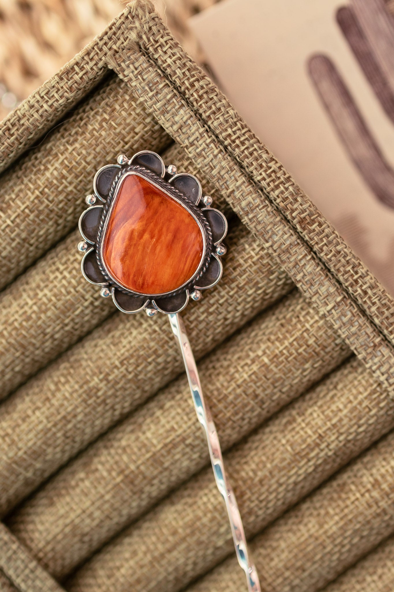 The Blanchard Hair Pin, 3-Hair Accessories-Calli Co., Turquoise and Silver Jewelry, Native American Handmade, Zuni Tribe, Navajo Tribe, Brock Texas