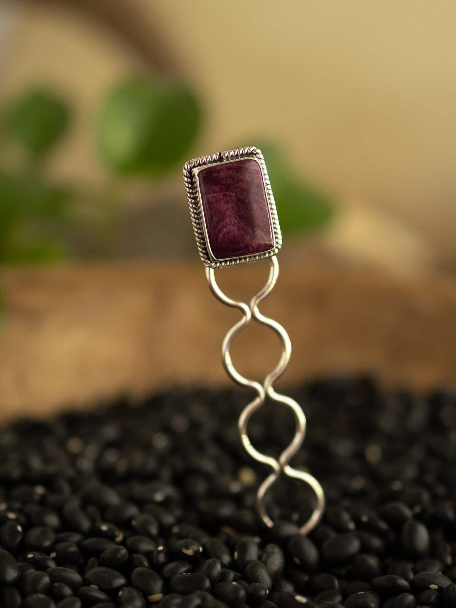 The Grace Spiny Hair Pin, 14-Hair Accessories-Calli Co., Turquoise and Silver Jewelry, Native American Handmade, Zuni Tribe, Navajo Tribe, Brock Texas