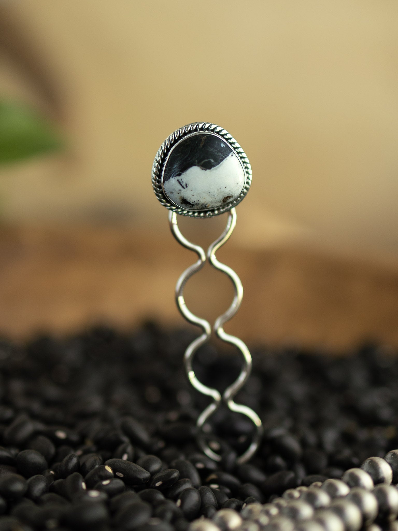 The Grace Hair Pin, 10-Hair Accessories-Calli Co., Turquoise and Silver Jewelry, Native American Handmade, Zuni Tribe, Navajo Tribe, Brock Texas