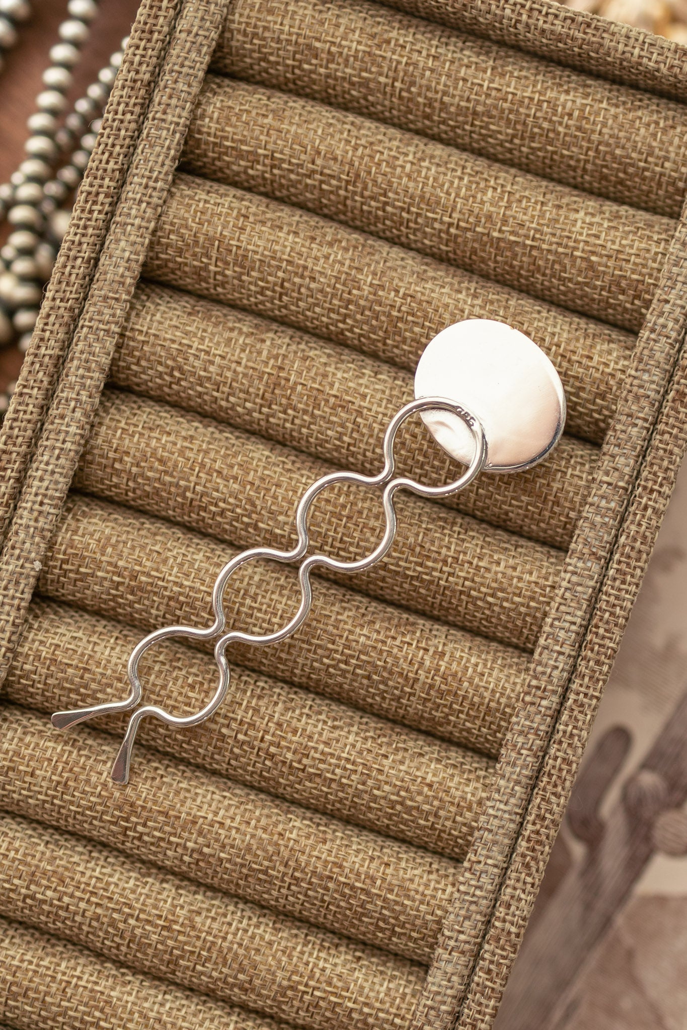 The Grace Turquoise Hair Pin, 5-Hair Accessories-Calli Co., Turquoise and Silver Jewelry, Native American Handmade, Zuni Tribe, Navajo Tribe, Brock Texas