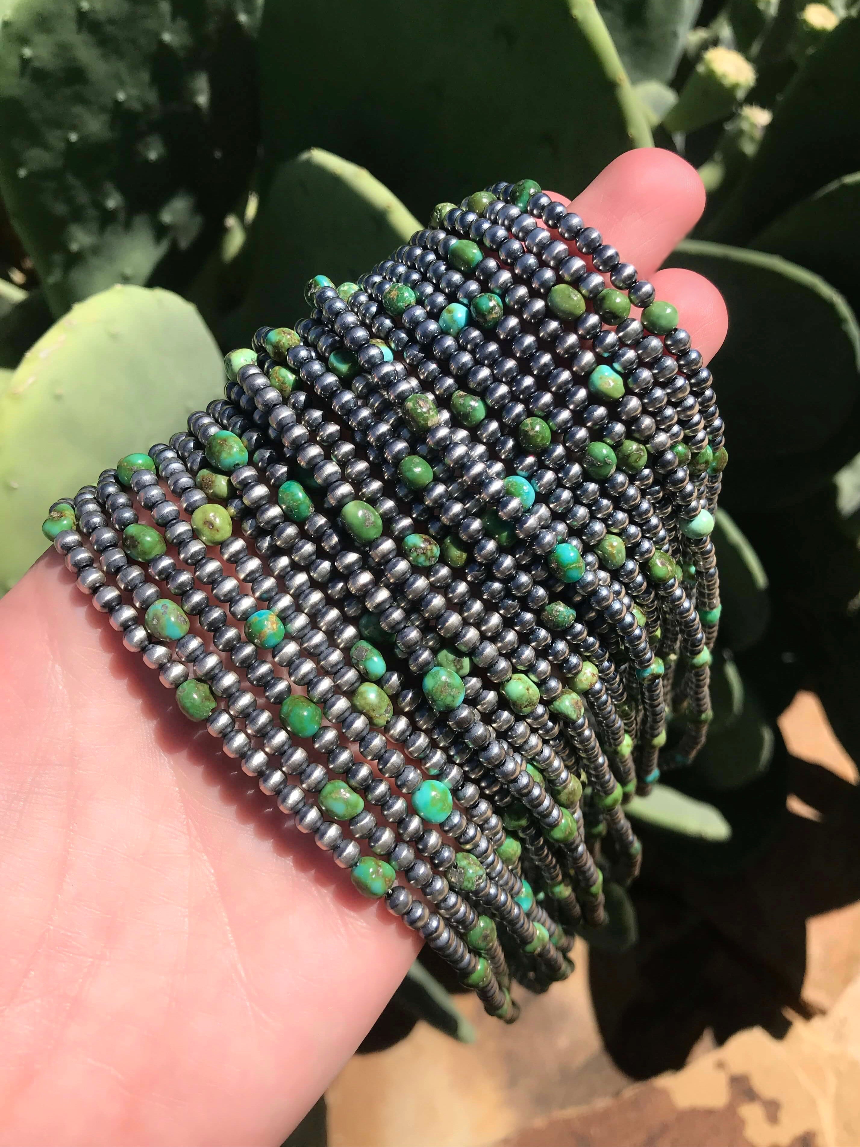 The Meridian Necklace-Necklaces-Calli Co., Turquoise and Silver Jewelry, Native American Handmade, Zuni Tribe, Navajo Tribe, Brock Texas