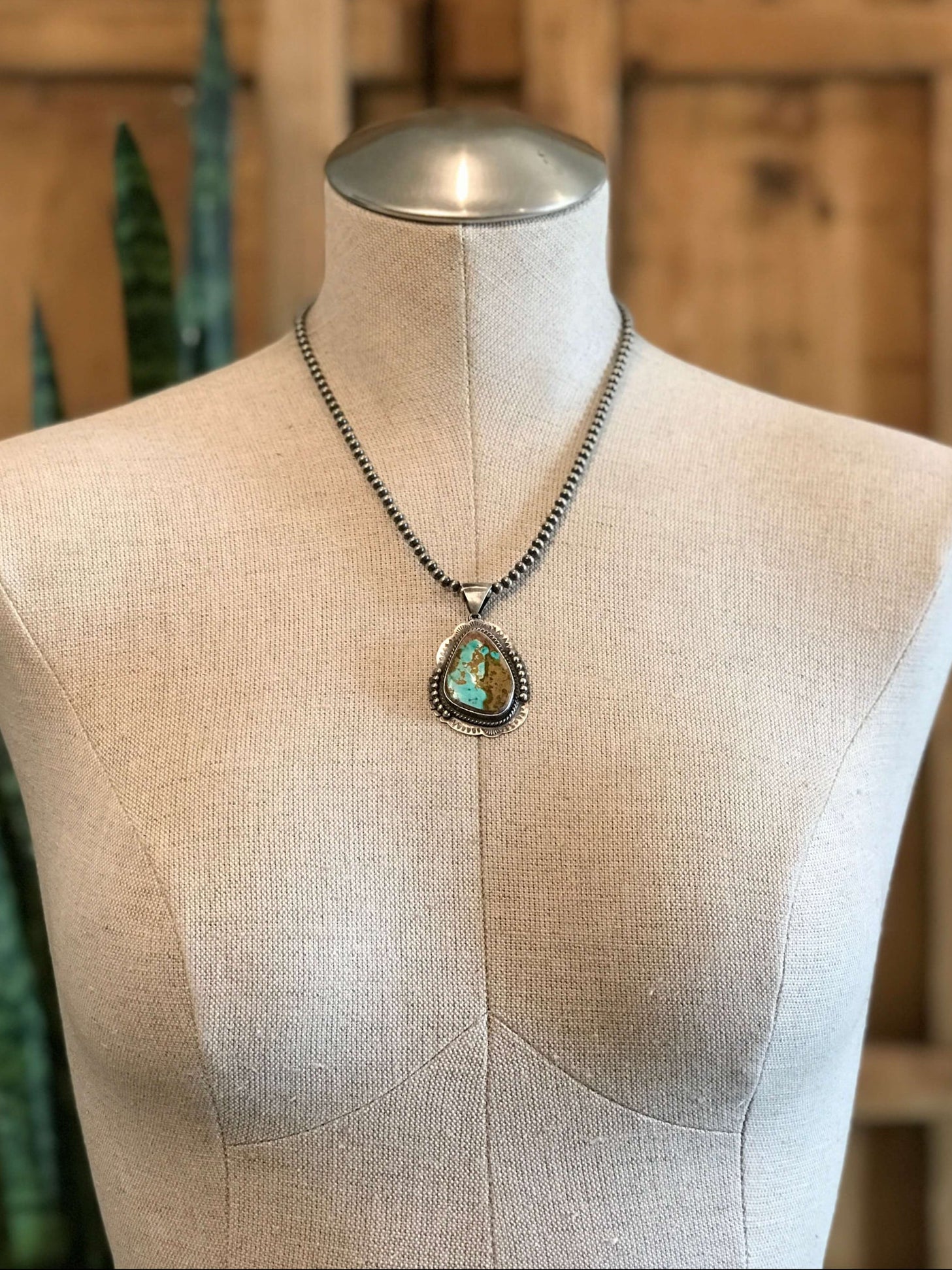 The Jesse Turquoise Pendant, 2-Pendants-Calli Co., Turquoise and Silver Jewelry, Native American Handmade, Zuni Tribe, Navajo Tribe, Brock Texas