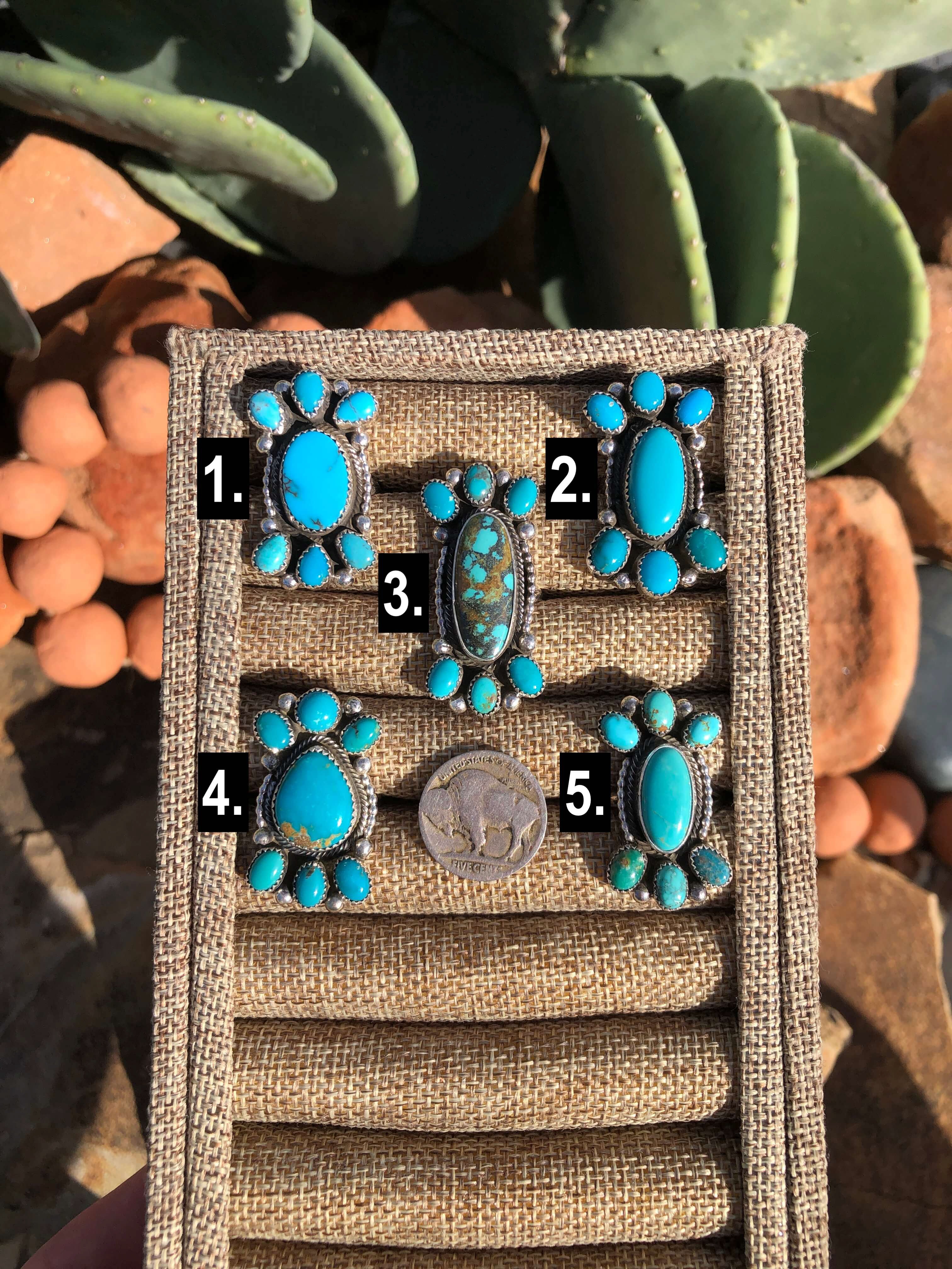 The Kenova Adjustable Turquoise Rings-Rings-Calli Co., Turquoise and Silver Jewelry, Native American Handmade, Zuni Tribe, Navajo Tribe, Brock Texas