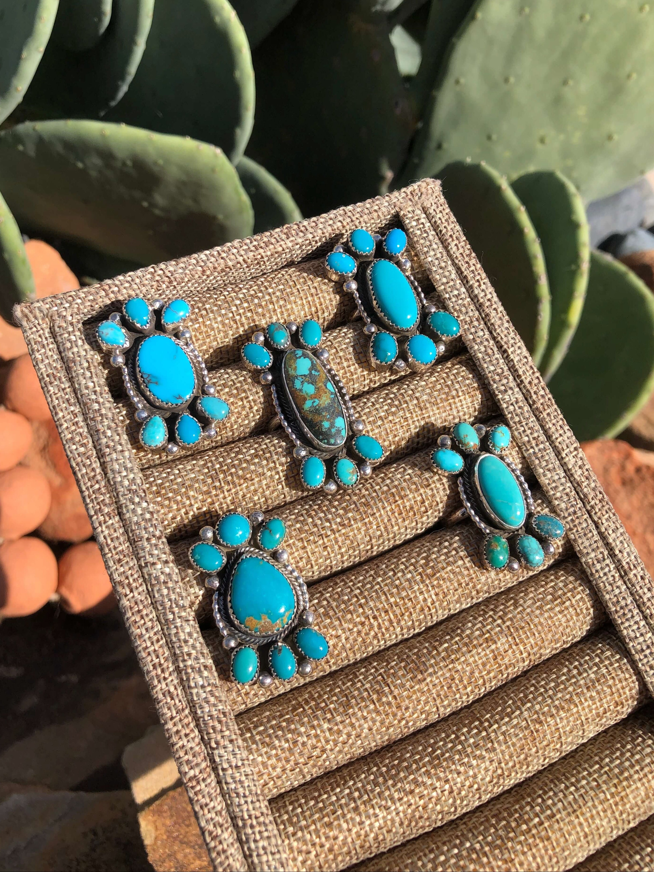 The Kenova Adjustable Turquoise Rings-Rings-Calli Co., Turquoise and Silver Jewelry, Native American Handmade, Zuni Tribe, Navajo Tribe, Brock Texas