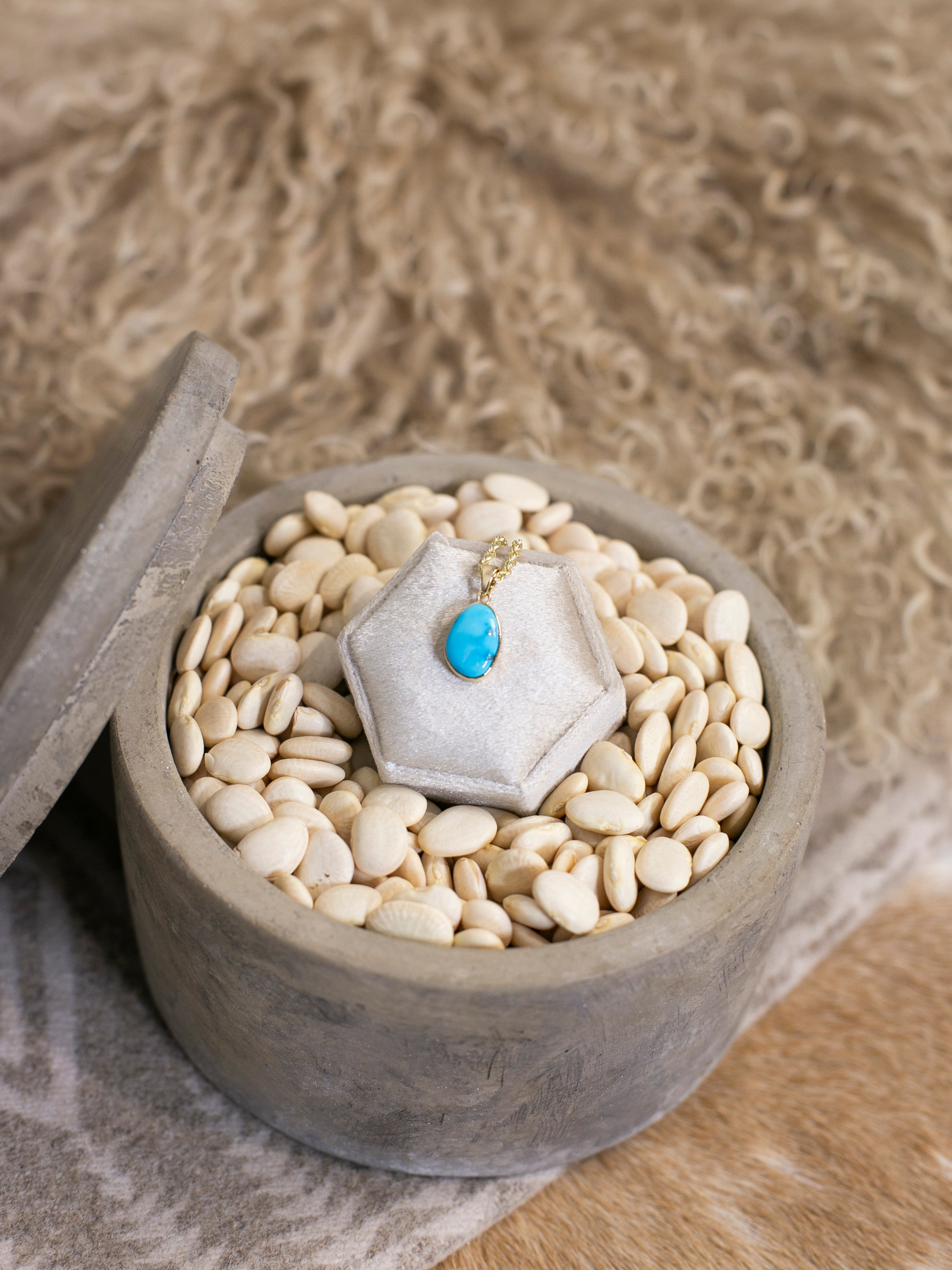 The Nordic 14k and Turquoise Pendant, 1-Pendants-Calli Co., Turquoise and Silver Jewelry, Native American Handmade, Zuni Tribe, Navajo Tribe, Brock Texas