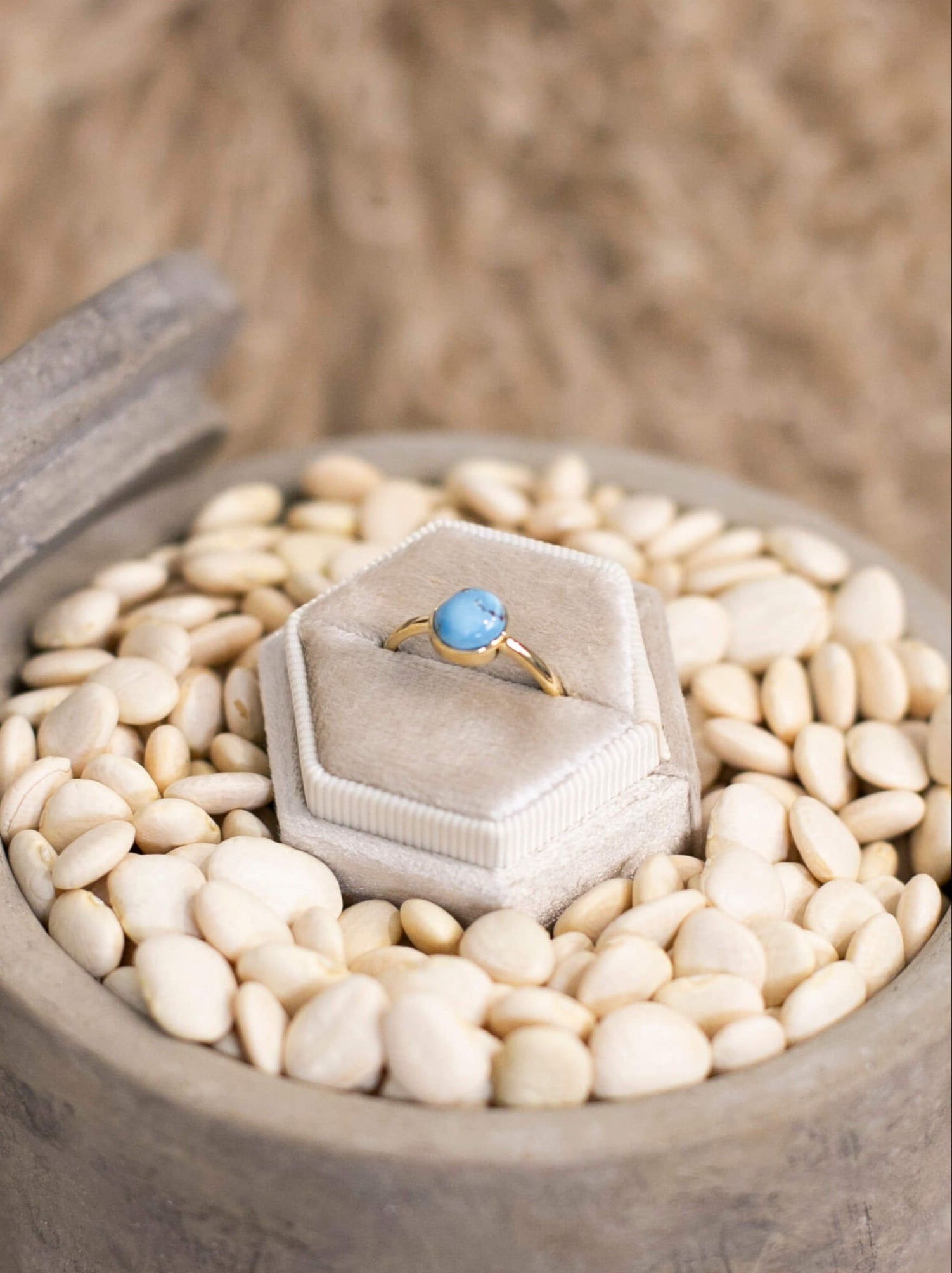 The Paris 14k and Turquoise Ring 20, Sz 8-Rings-Calli Co., Turquoise and Silver Jewelry, Native American Handmade, Zuni Tribe, Navajo Tribe, Brock Texas