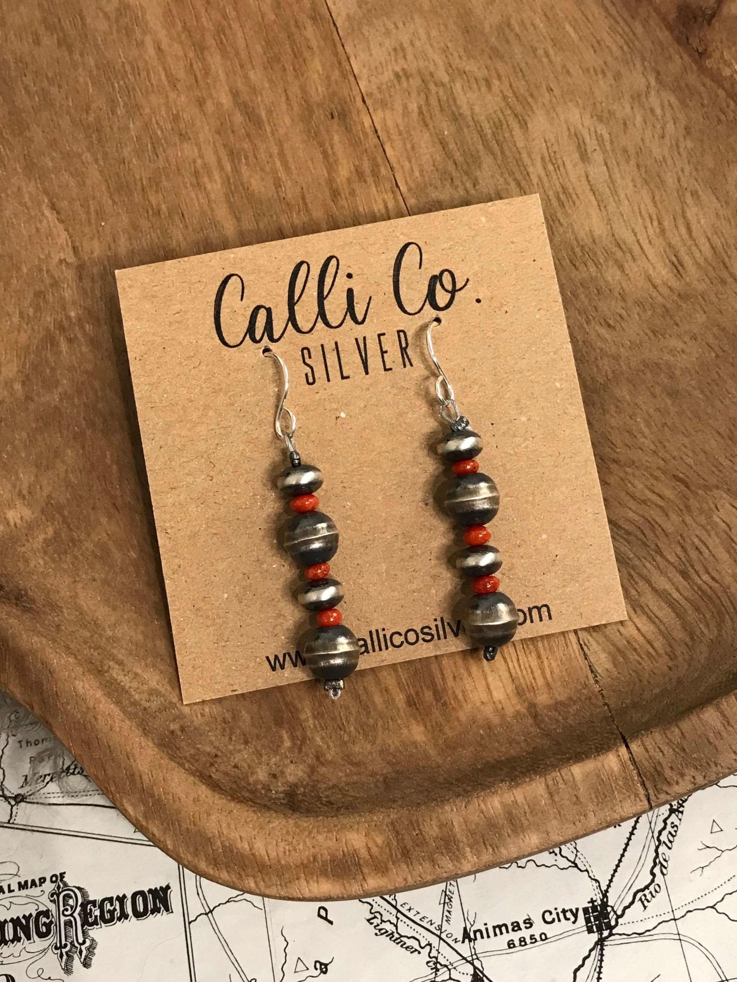 The Alachua Earrings-Earrings-Calli Co., Turquoise and Silver Jewelry, Native American Handmade, Zuni Tribe, Navajo Tribe, Brock Texas