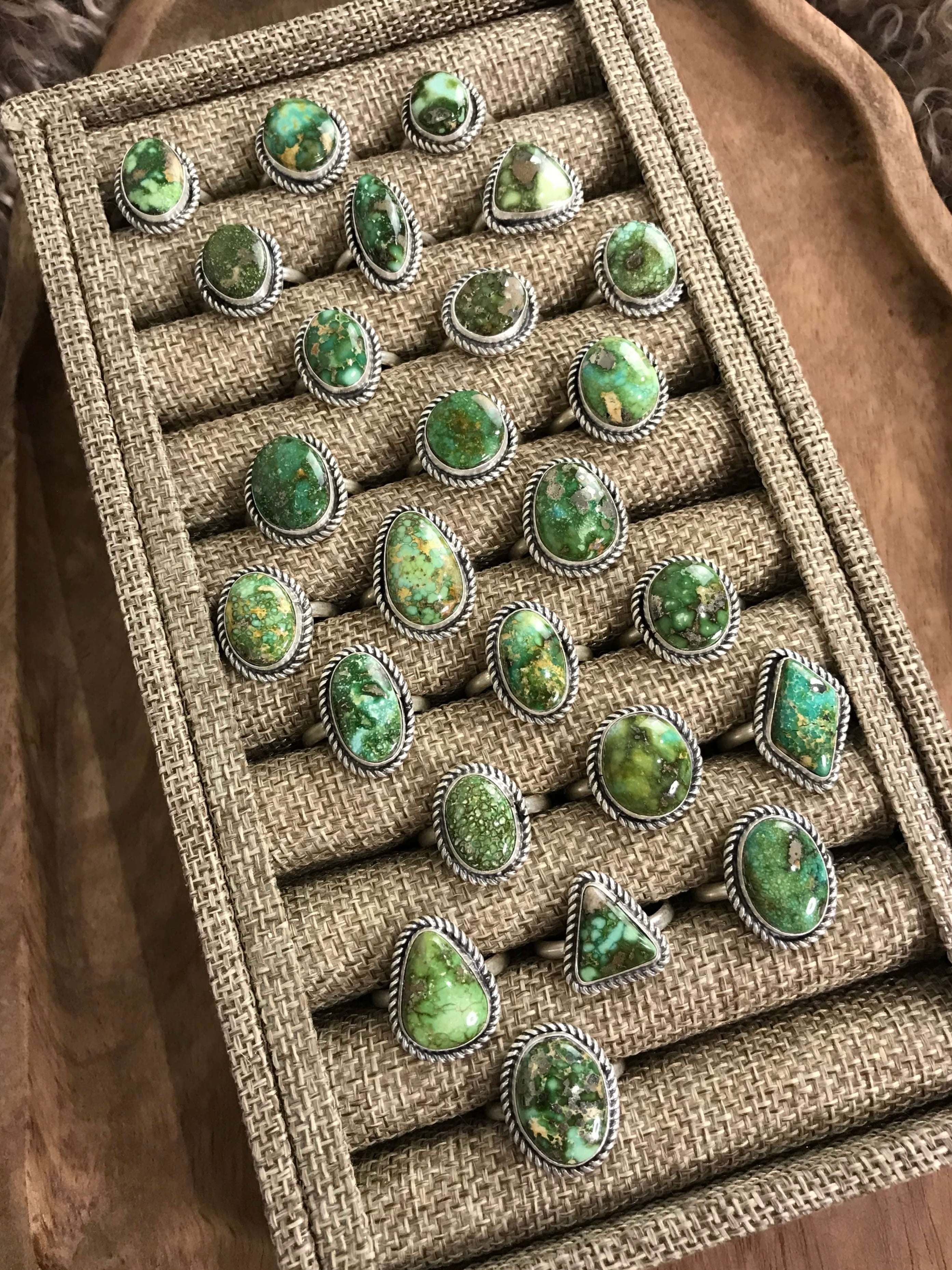 The Dawson Rings-Rings-Calli Co., Turquoise and Silver Jewelry, Native American Handmade, Zuni Tribe, Navajo Tribe, Brock Texas