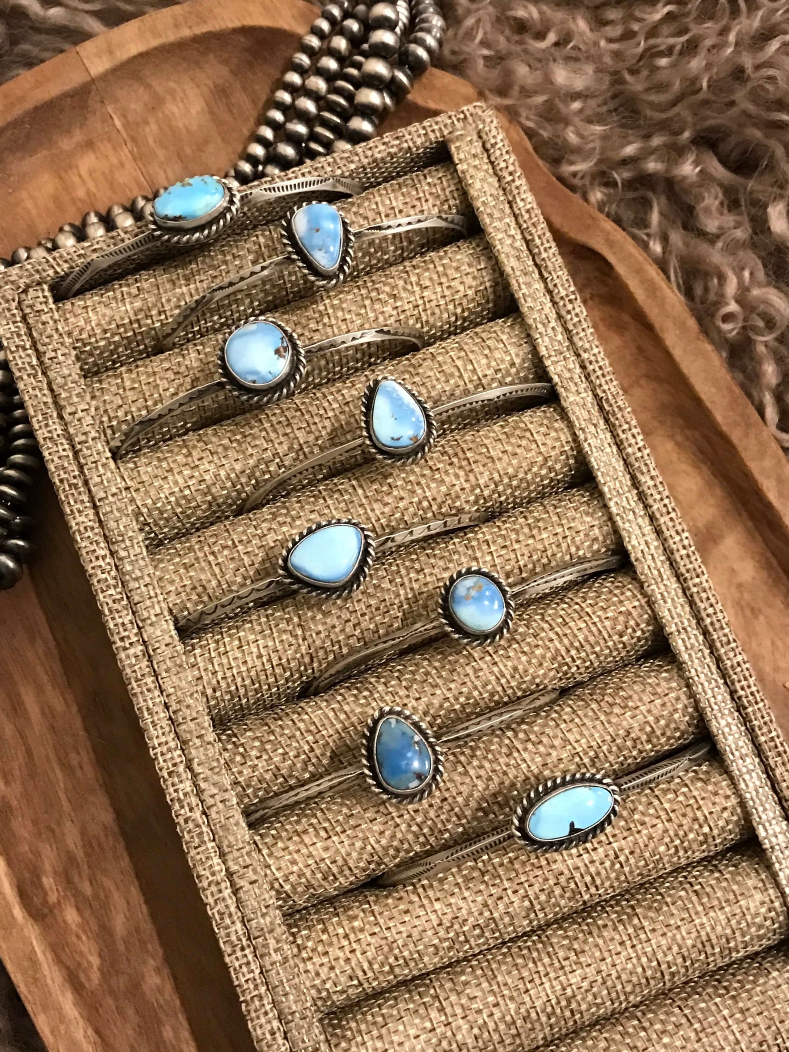 The Taloga Cuffs-Bracelets & Cuffs-Calli Co., Turquoise and Silver Jewelry, Native American Handmade, Zuni Tribe, Navajo Tribe, Brock Texas