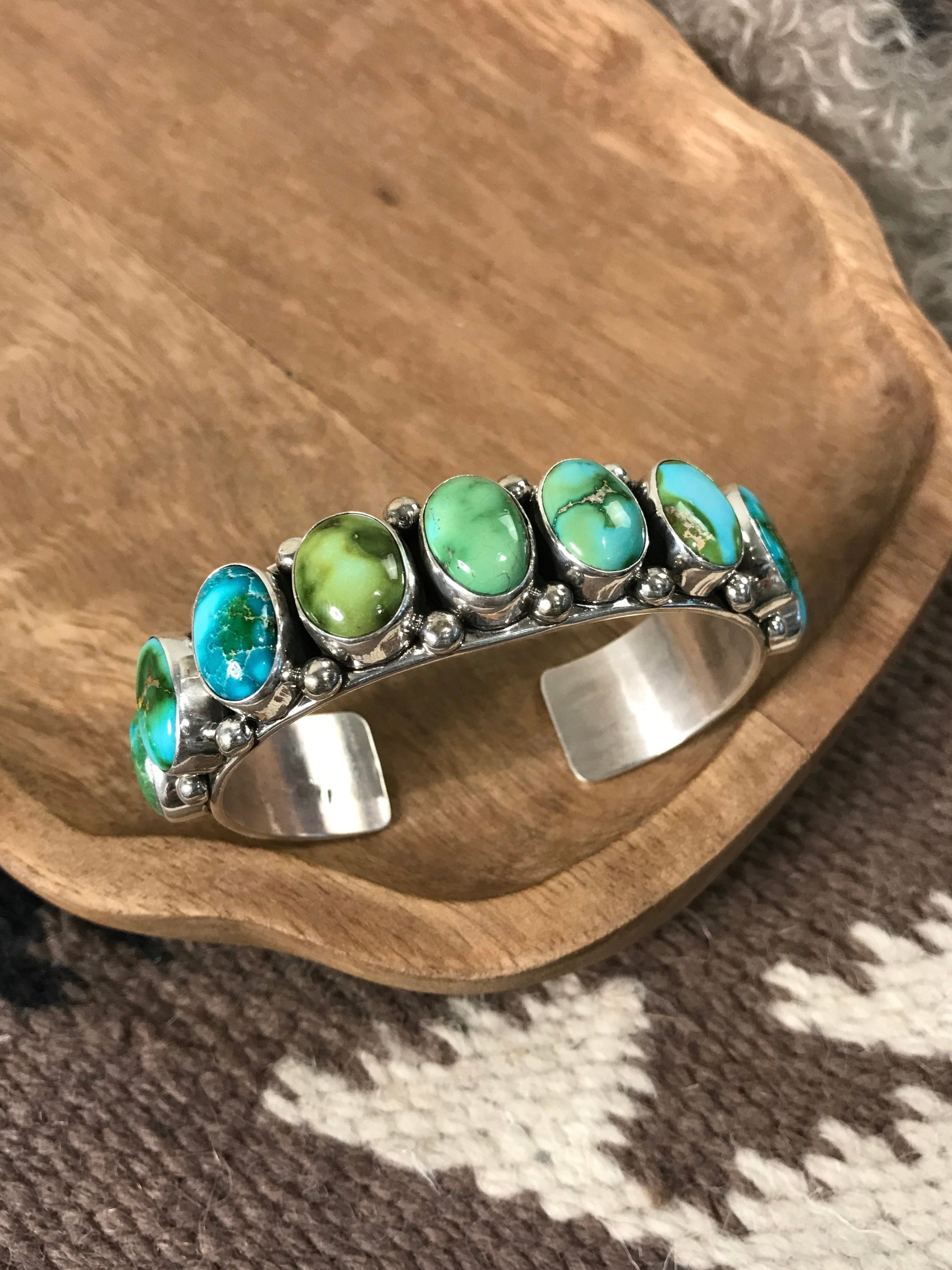 The Embers Cuff-Bracelets & Cuffs-Calli Co., Turquoise and Silver Jewelry, Native American Handmade, Zuni Tribe, Navajo Tribe, Brock Texas