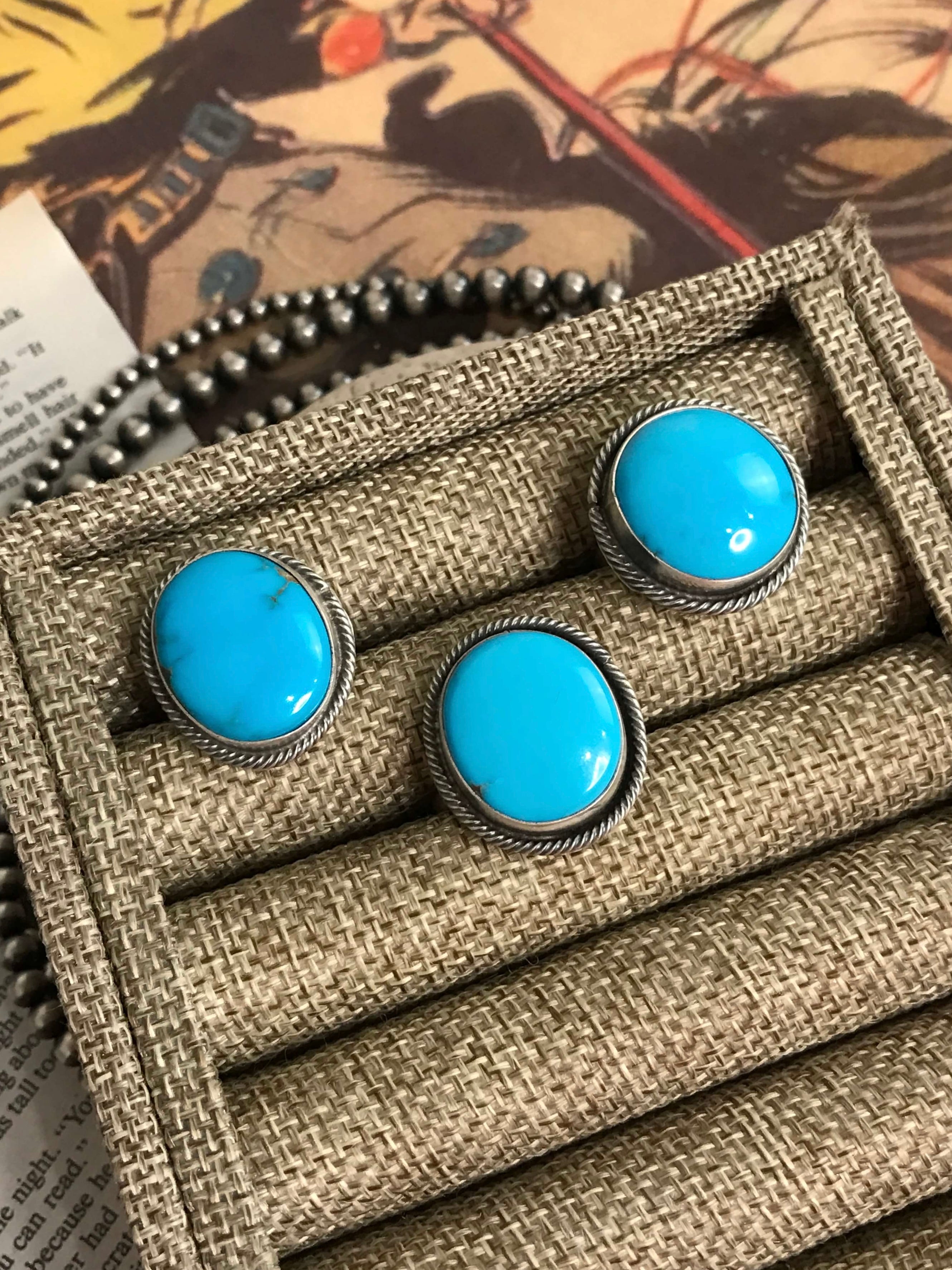 The Andarna Rings-Rings-Calli Co., Turquoise and Silver Jewelry, Native American Handmade, Zuni Tribe, Navajo Tribe, Brock Texas