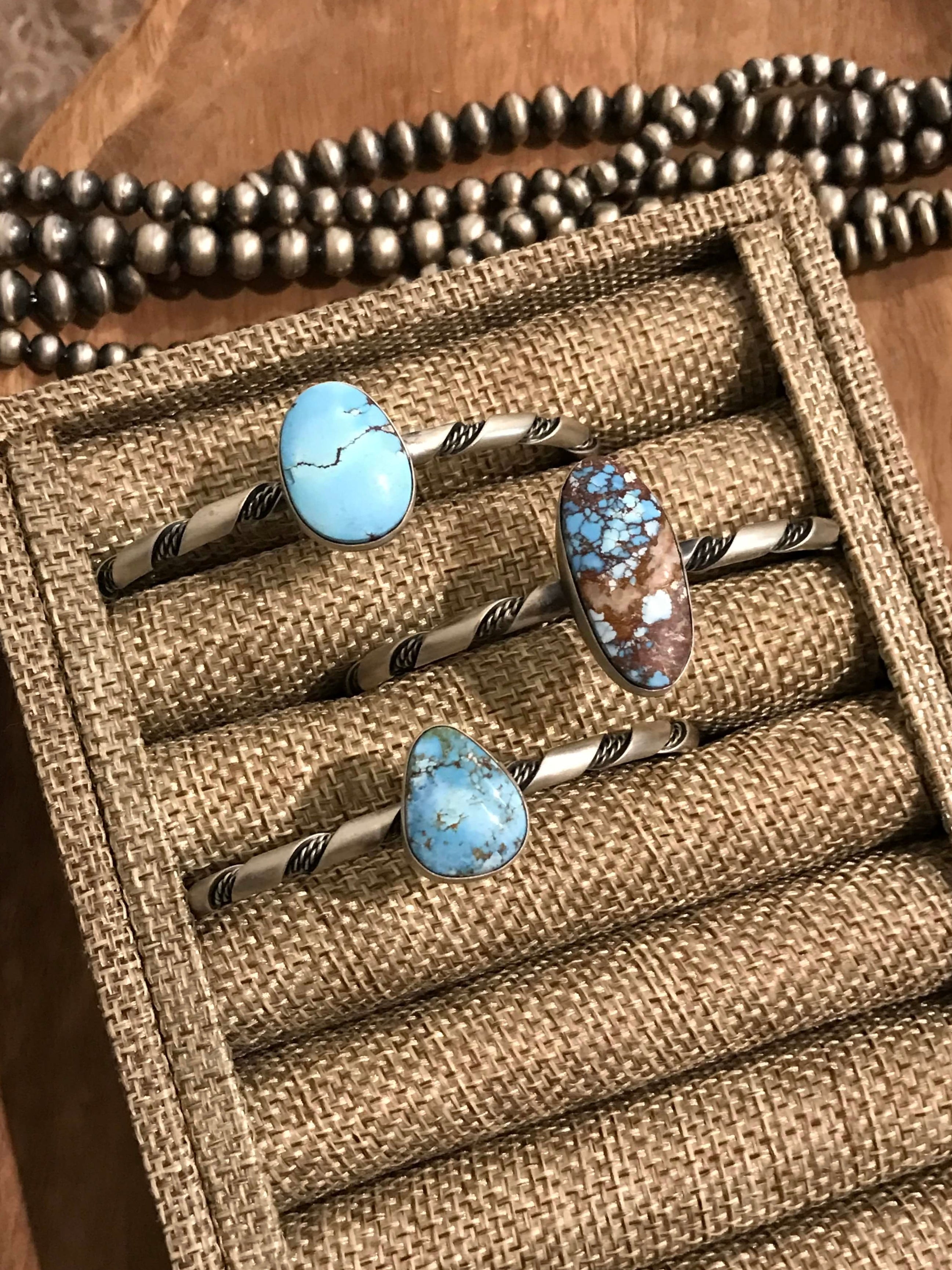 The Massadona Cuffs-Bracelets & Cuffs-Calli Co., Turquoise and Silver Jewelry, Native American Handmade, Zuni Tribe, Navajo Tribe, Brock Texas