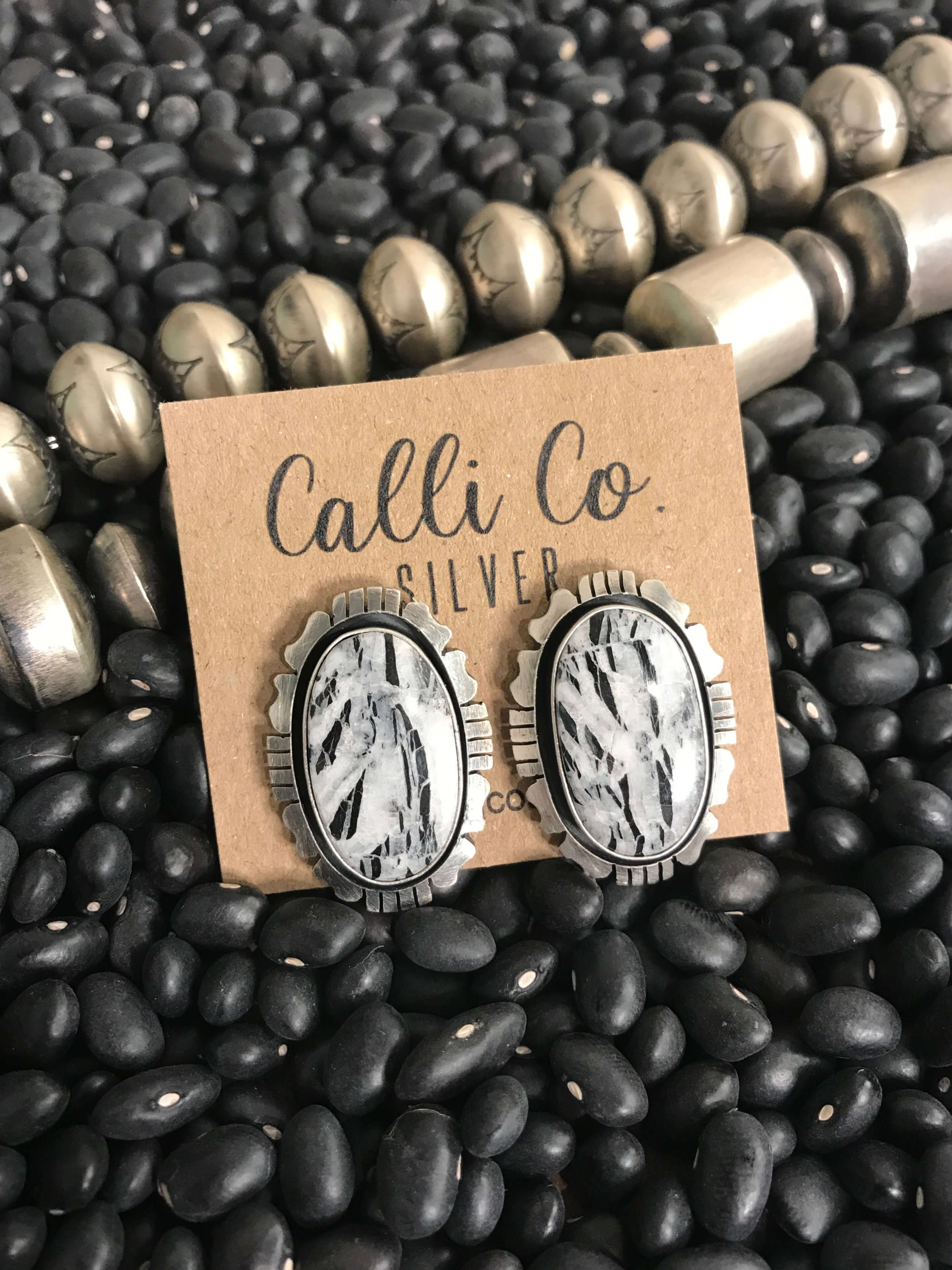 The Favorite Studs, 1-Earrings-Calli Co., Turquoise and Silver Jewelry, Native American Handmade, Zuni Tribe, Navajo Tribe, Brock Texas