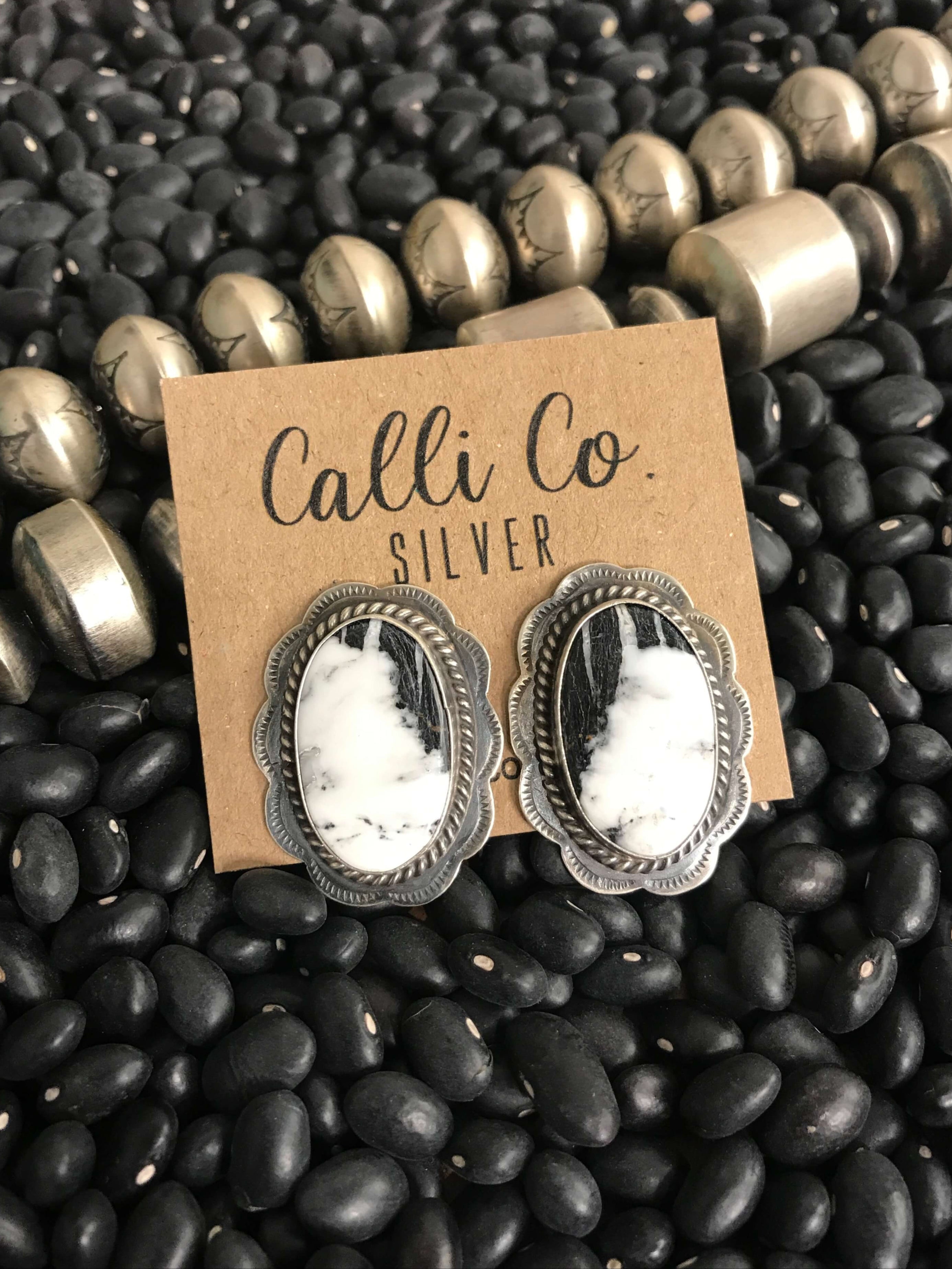 The Favorite Studs, 3-Earrings-Calli Co., Turquoise and Silver Jewelry, Native American Handmade, Zuni Tribe, Navajo Tribe, Brock Texas