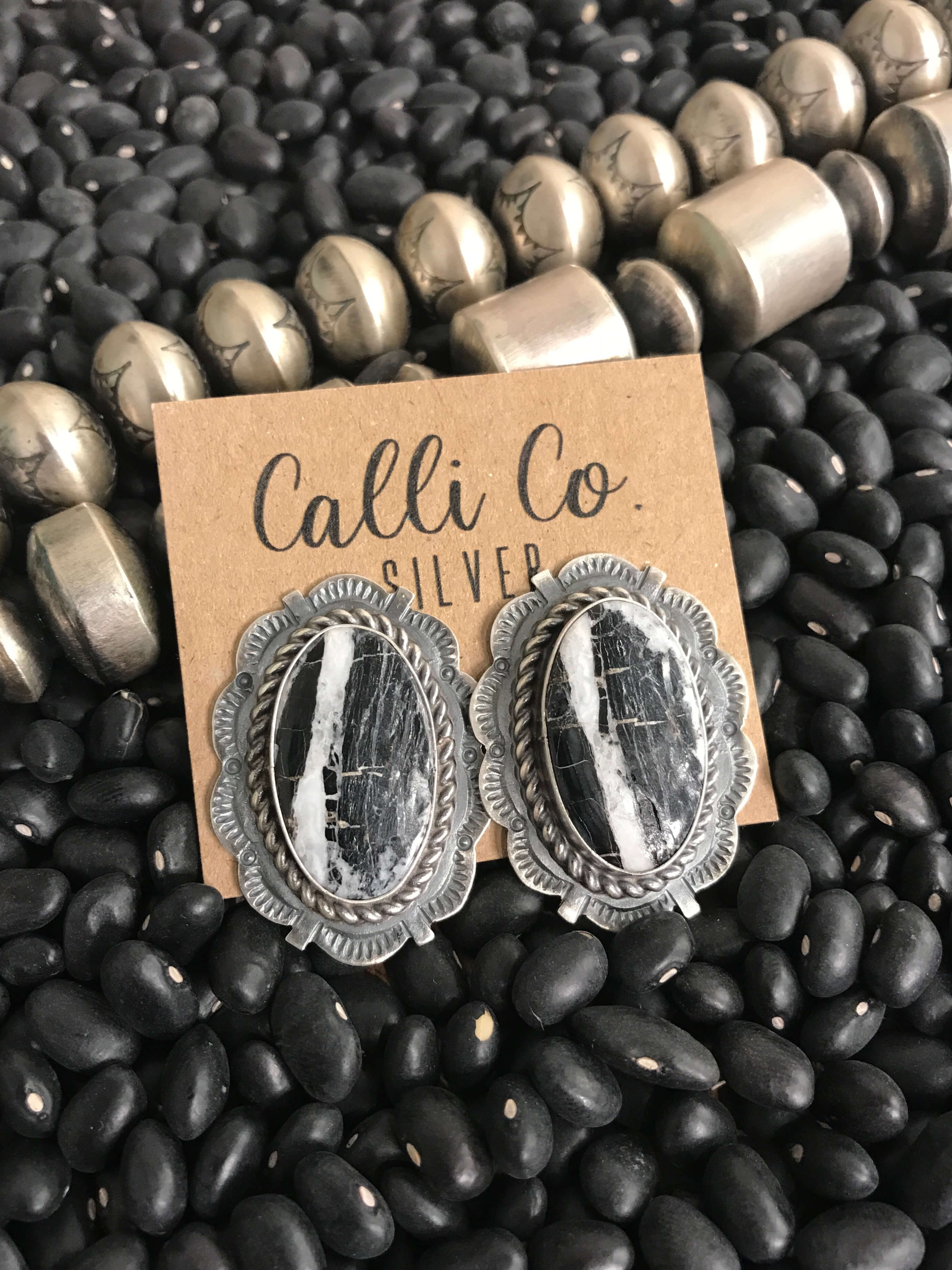 The Favorite Studs, 6-Earrings-Calli Co., Turquoise and Silver Jewelry, Native American Handmade, Zuni Tribe, Navajo Tribe, Brock Texas