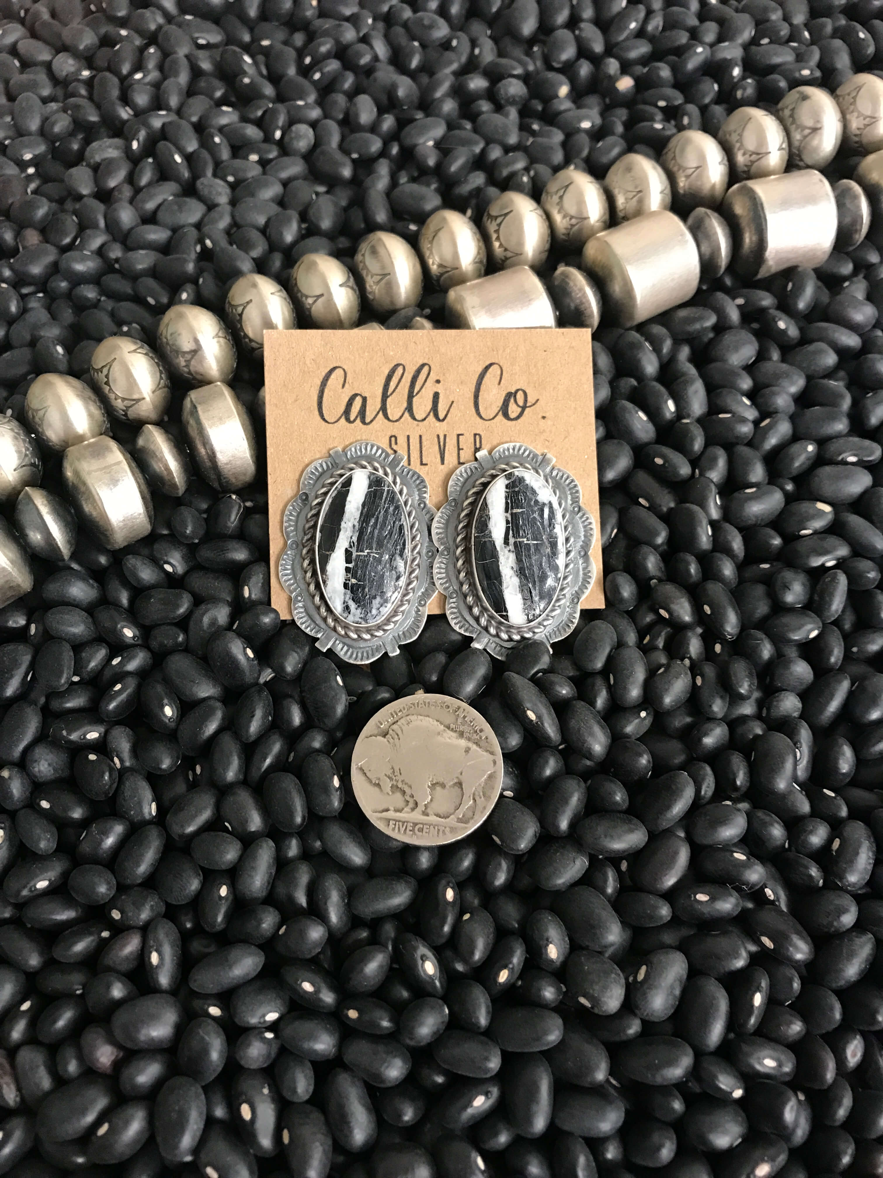 The Favorite Studs, 6-Earrings-Calli Co., Turquoise and Silver Jewelry, Native American Handmade, Zuni Tribe, Navajo Tribe, Brock Texas