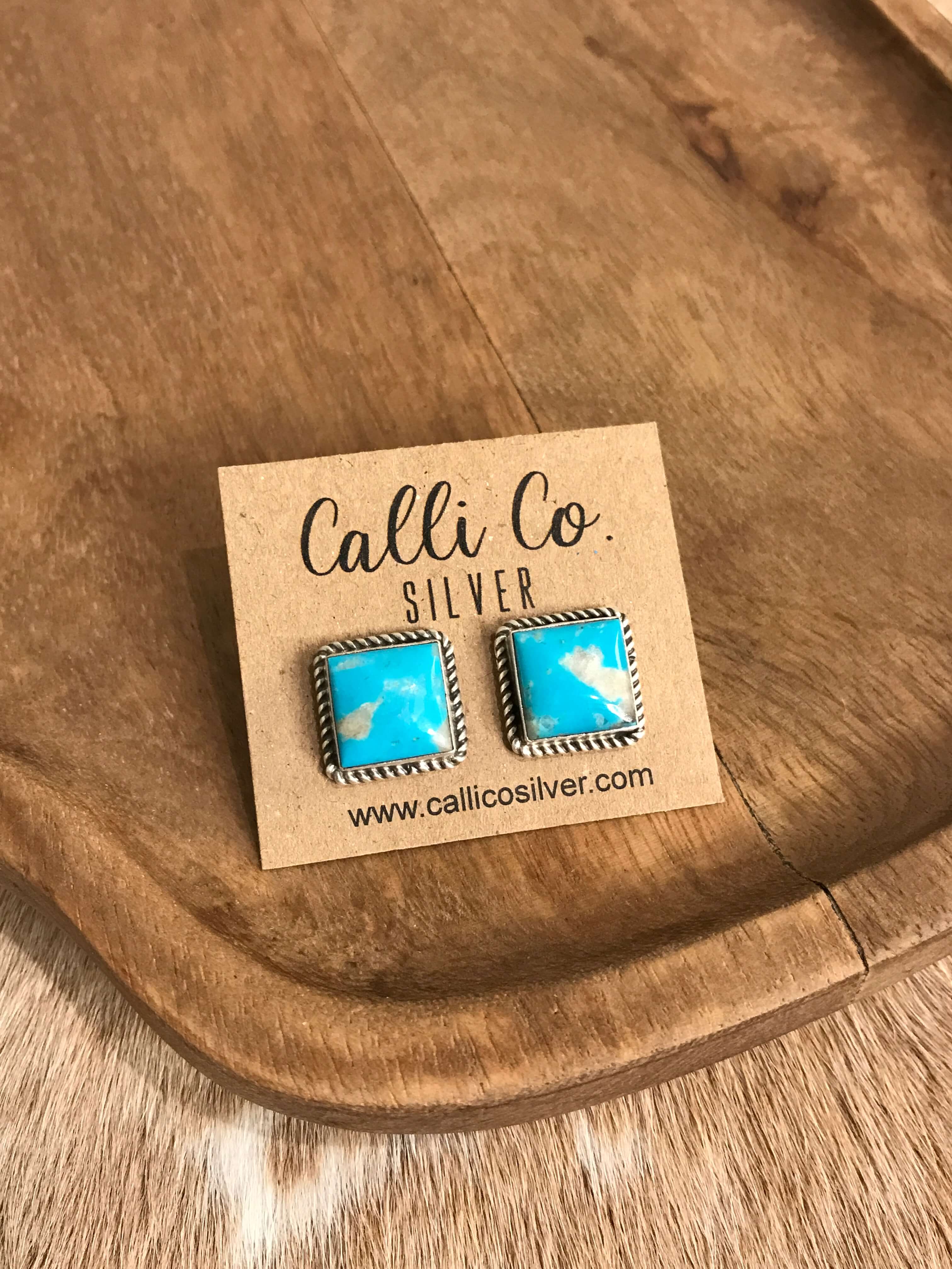 The Turquoise Studs, 79-Earrings-Calli Co., Turquoise and Silver Jewelry, Native American Handmade, Zuni Tribe, Navajo Tribe, Brock Texas