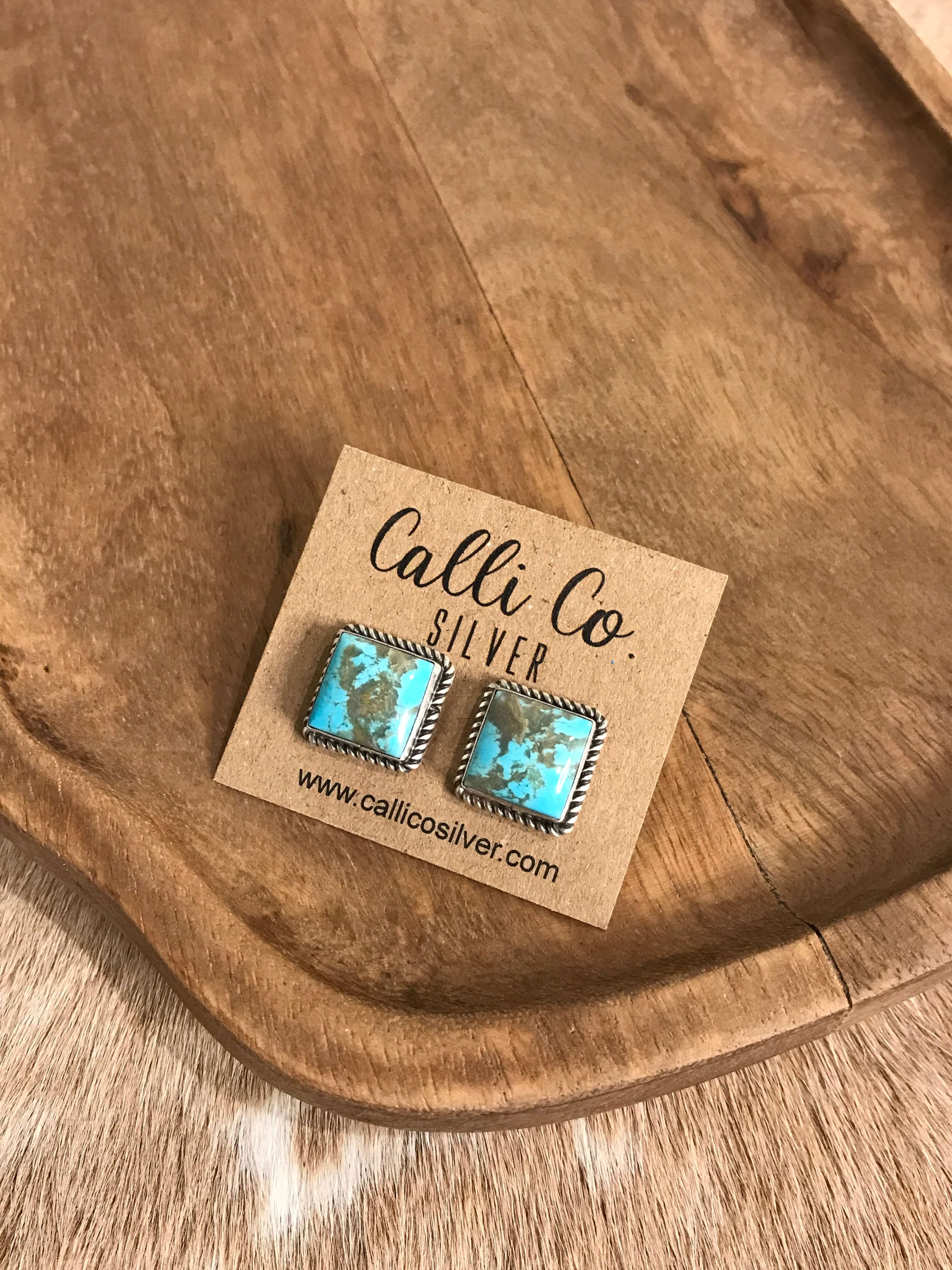 The Turquoise Studs, 80-Earrings-Calli Co., Turquoise and Silver Jewelry, Native American Handmade, Zuni Tribe, Navajo Tribe, Brock Texas