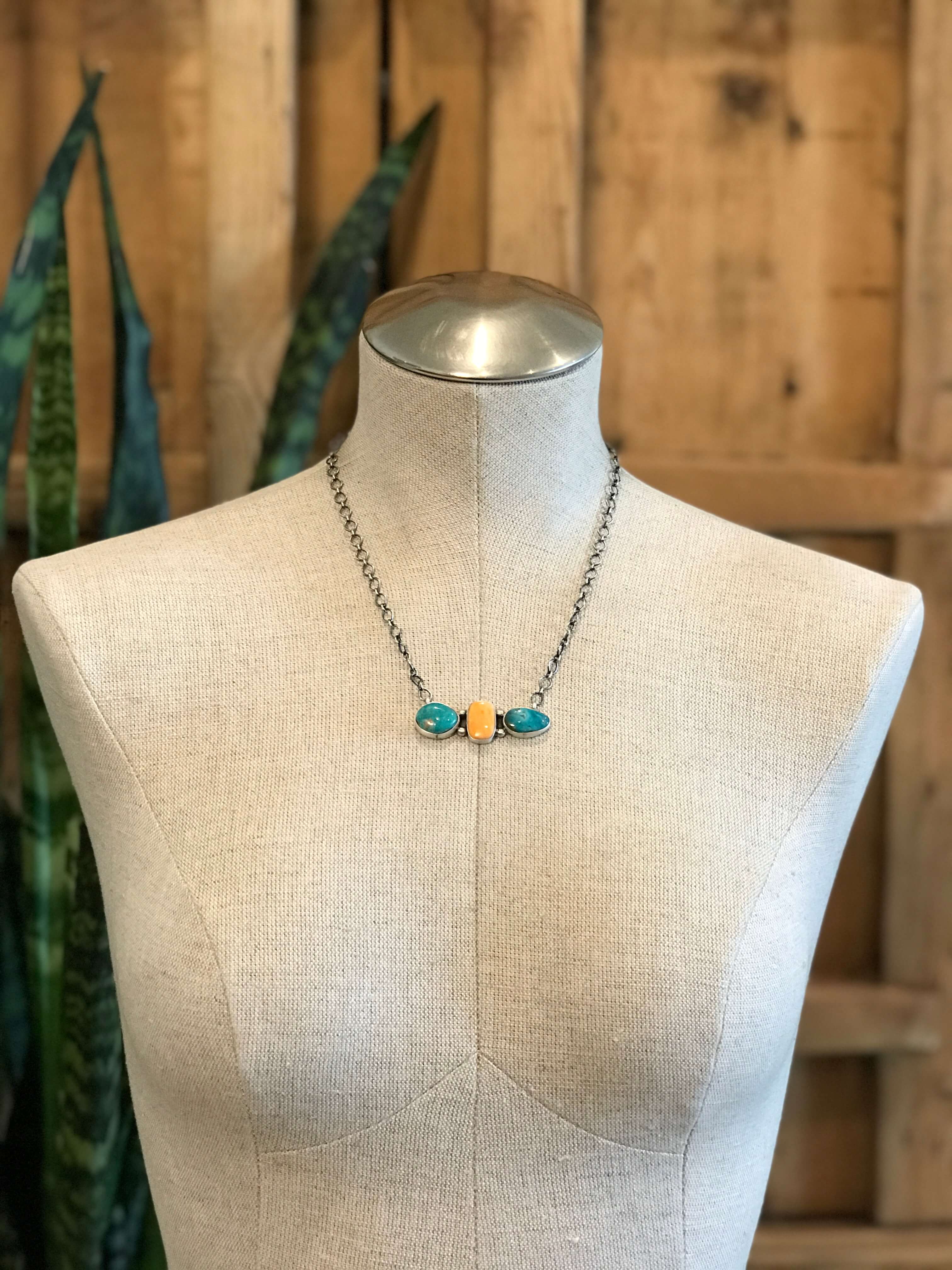 The Hesperosa Necklace, 2-Necklaces-Calli Co., Turquoise and Silver Jewelry, Native American Handmade, Zuni Tribe, Navajo Tribe, Brock Texas