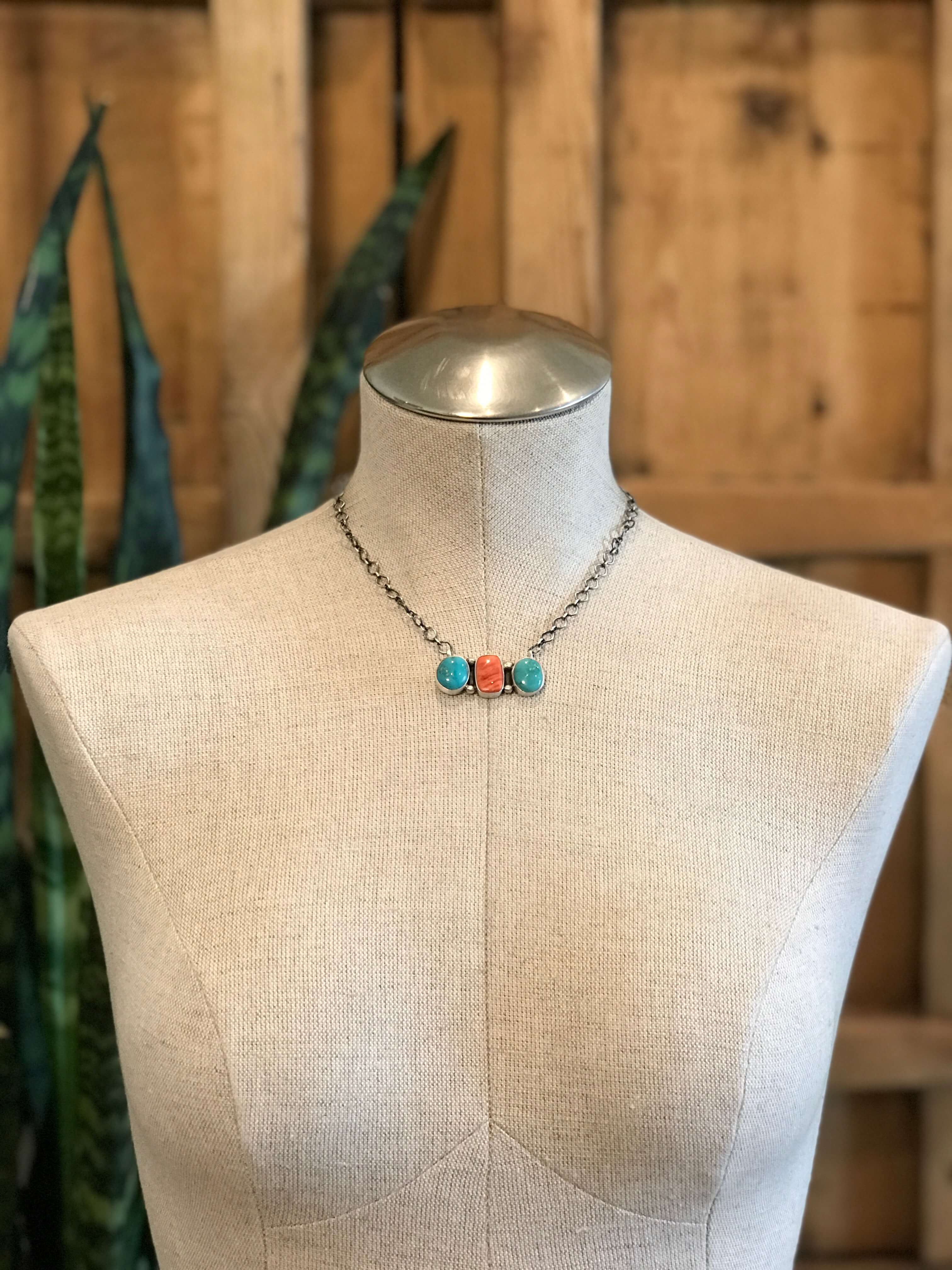 The Hesperosa Necklace, 4-Necklaces-Calli Co., Turquoise and Silver Jewelry, Native American Handmade, Zuni Tribe, Navajo Tribe, Brock Texas