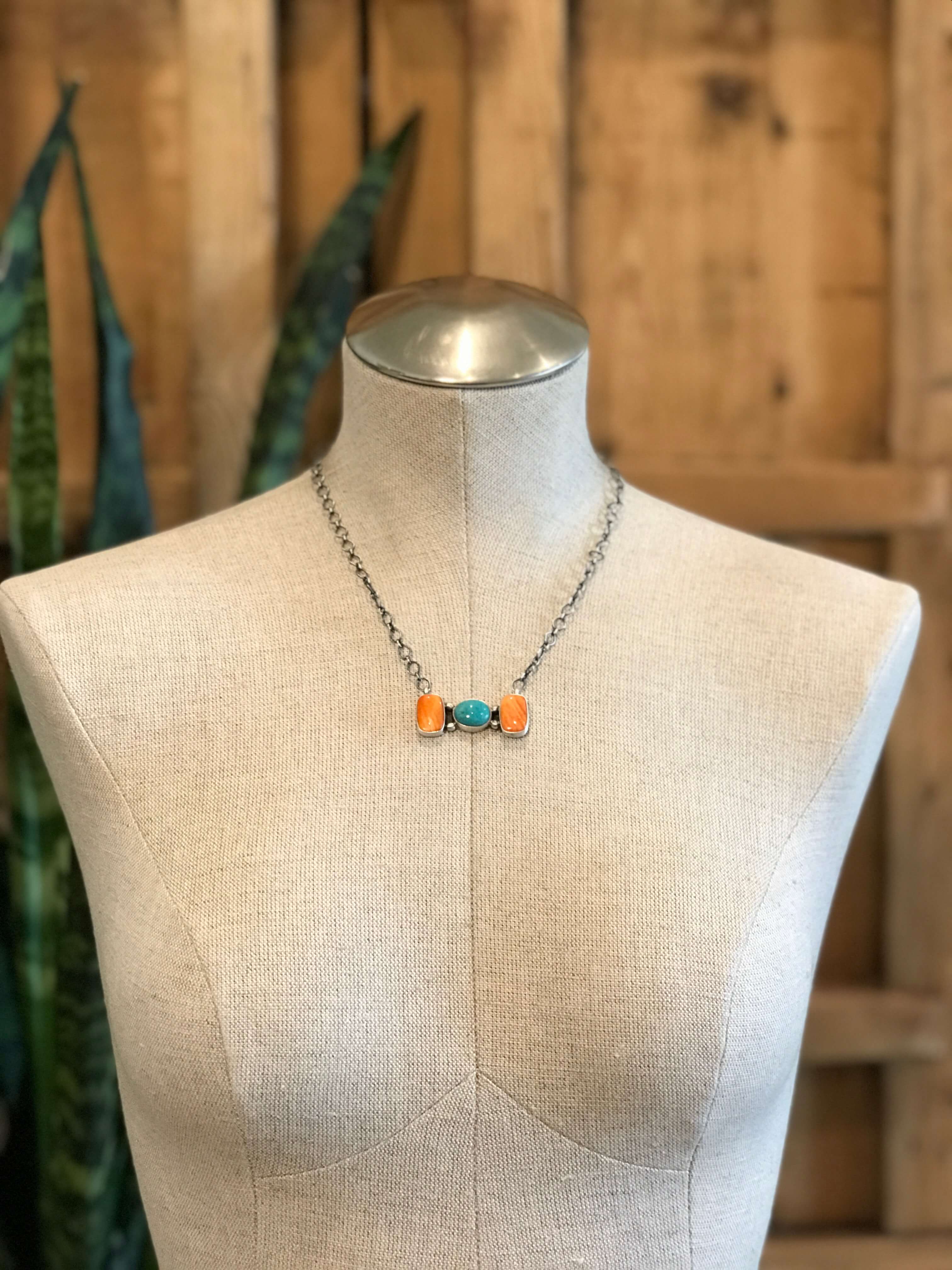 The Hesperosa Necklace, 5-Necklaces-Calli Co., Turquoise and Silver Jewelry, Native American Handmade, Zuni Tribe, Navajo Tribe, Brock Texas