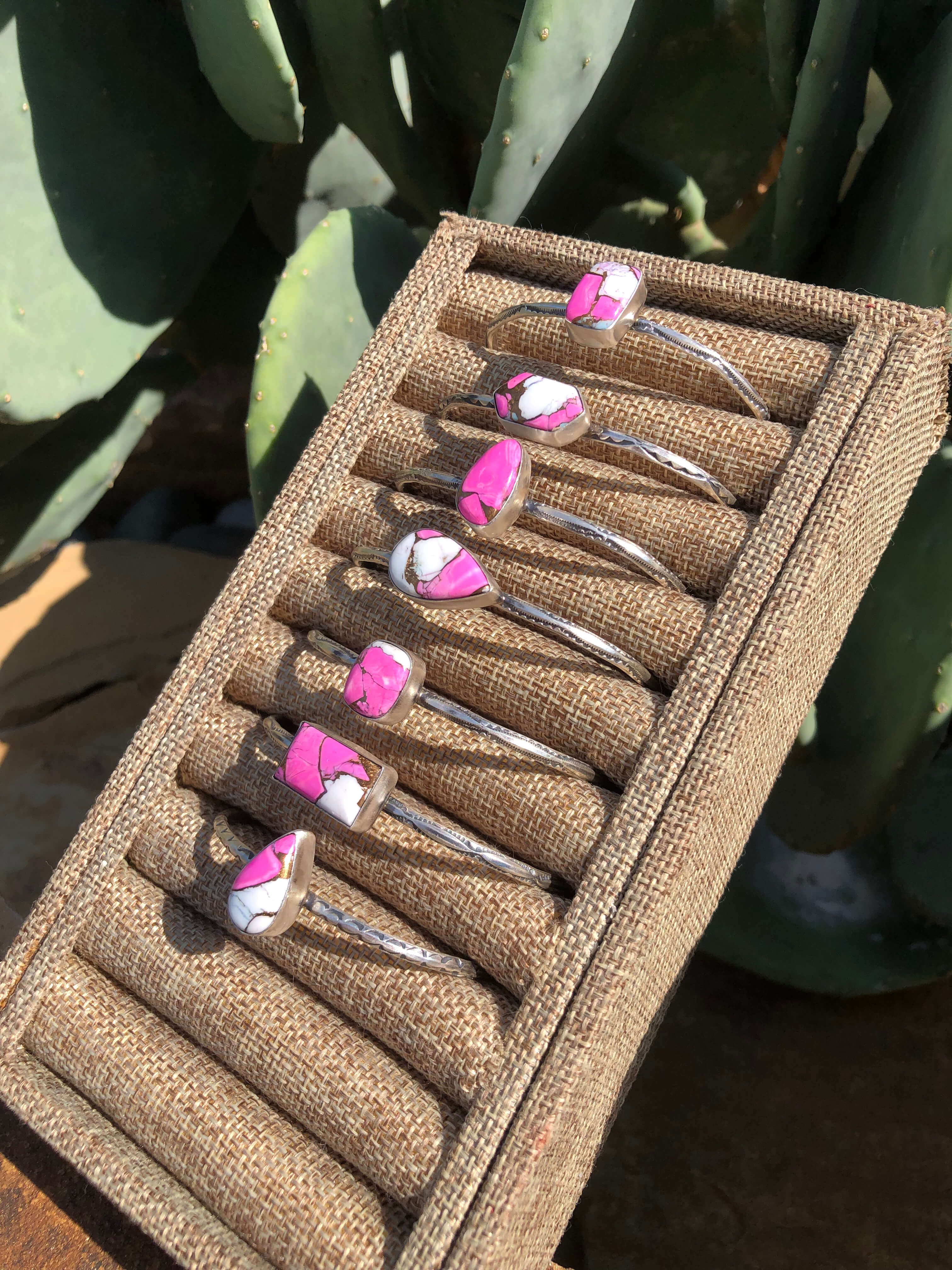 The Venus Cuffs-Bracelets & Cuffs-Calli Co., Turquoise and Silver Jewelry, Native American Handmade, Zuni Tribe, Navajo Tribe, Brock Texas