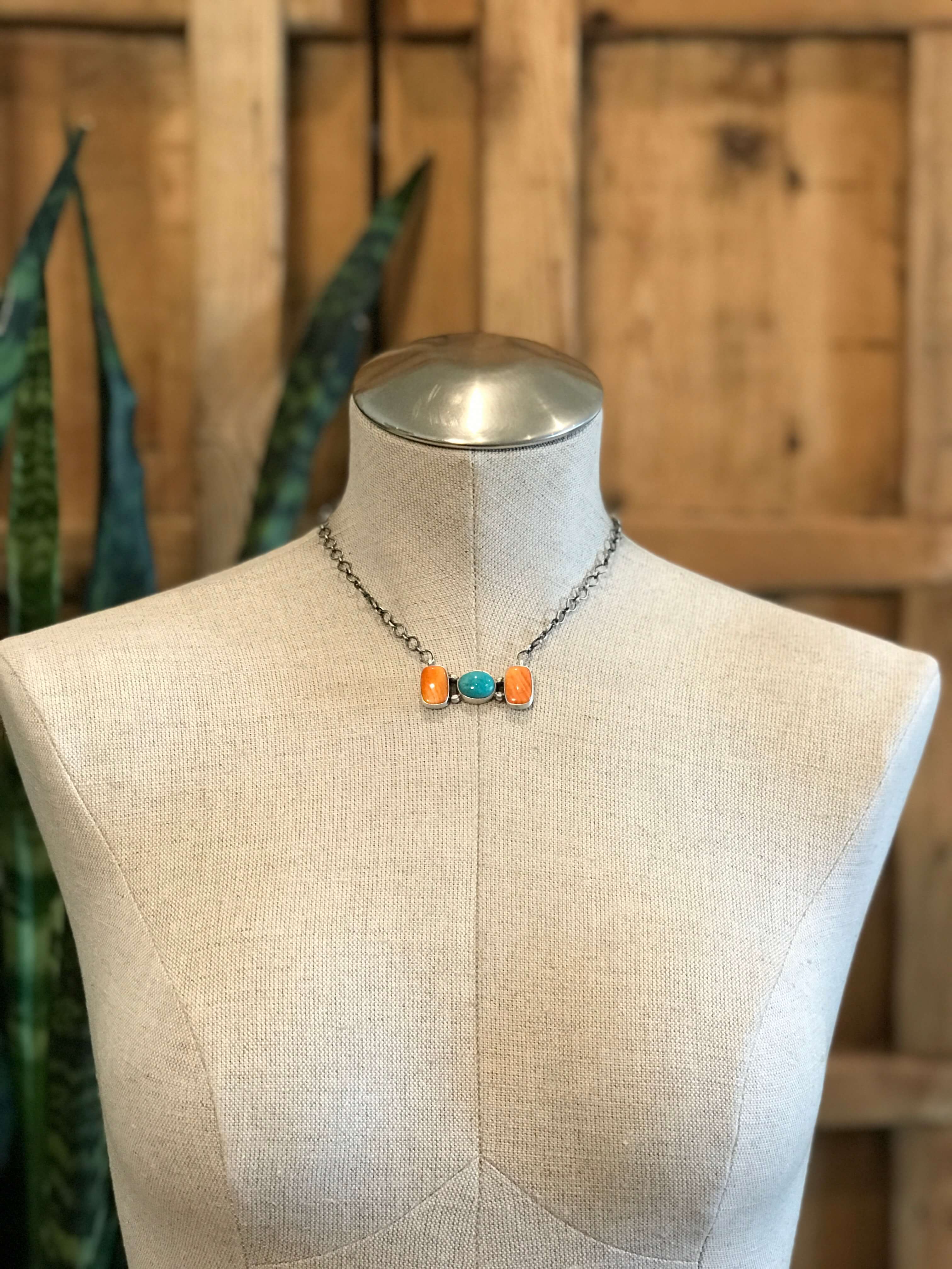 The Hesperosa Necklace, 5-Necklaces-Calli Co., Turquoise and Silver Jewelry, Native American Handmade, Zuni Tribe, Navajo Tribe, Brock Texas