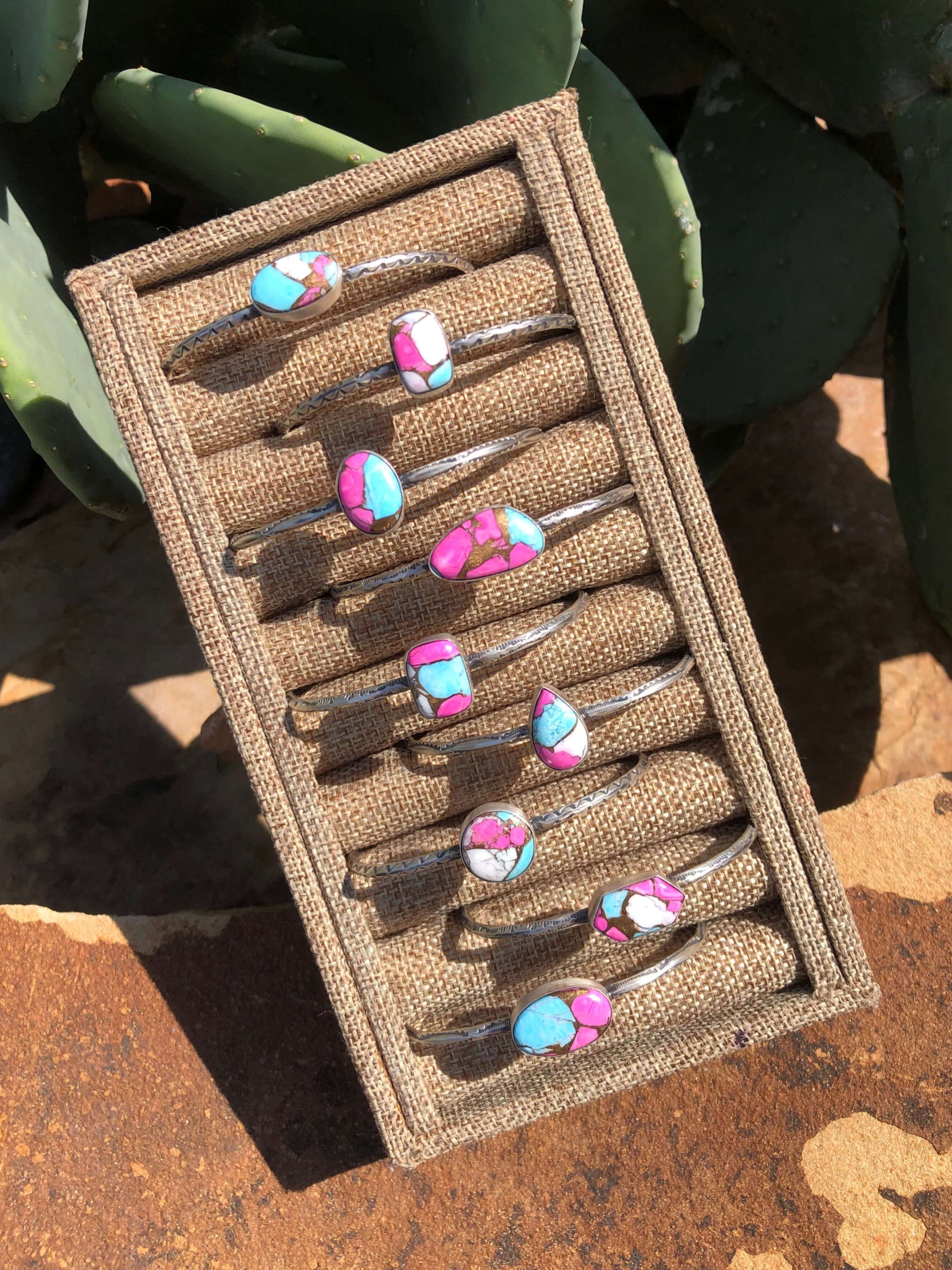 The Norvelle Cuffs-Bracelets & Cuffs-Calli Co., Turquoise and Silver Jewelry, Native American Handmade, Zuni Tribe, Navajo Tribe, Brock Texas