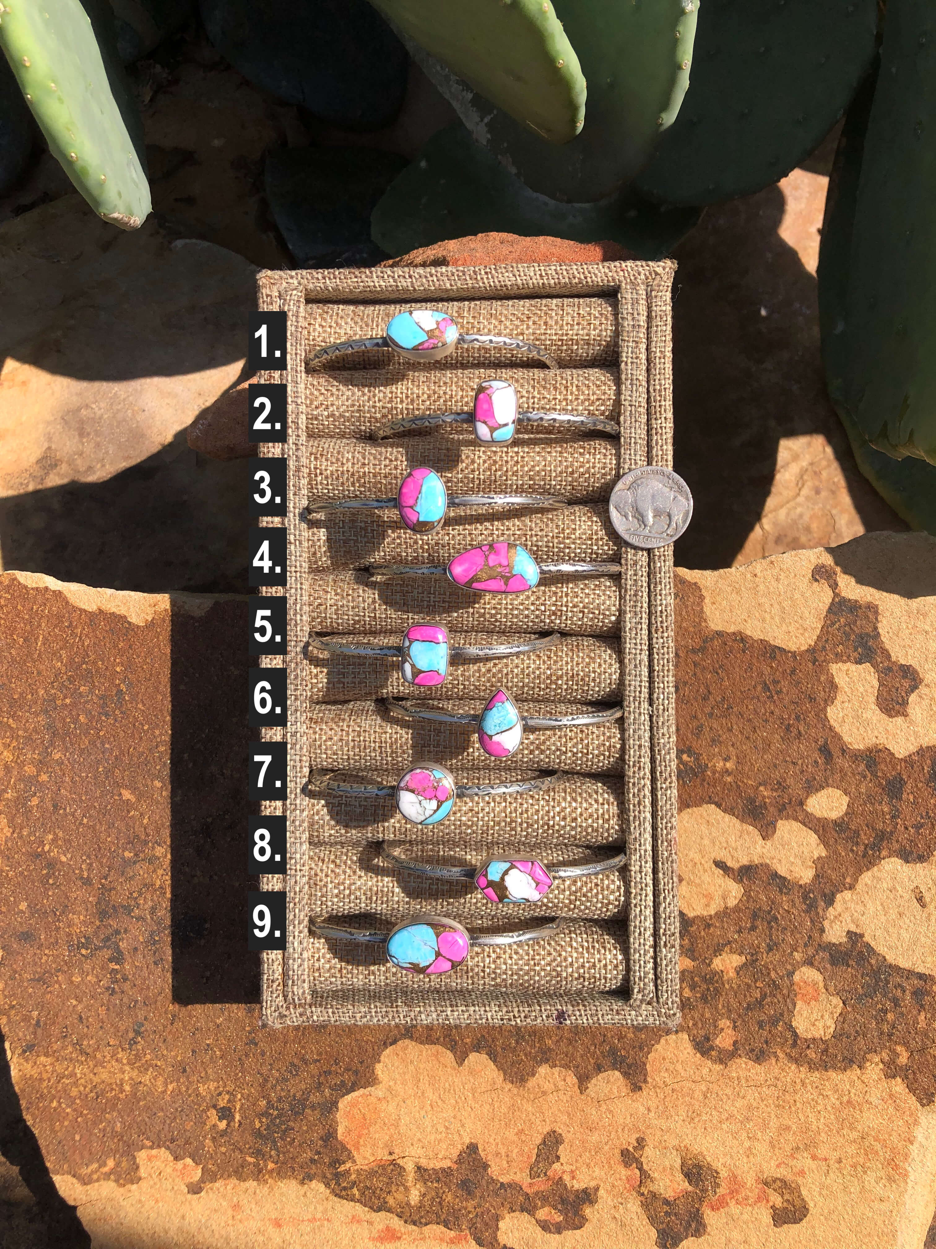 The Norvelle Cuffs-Bracelets & Cuffs-Calli Co., Turquoise and Silver Jewelry, Native American Handmade, Zuni Tribe, Navajo Tribe, Brock Texas