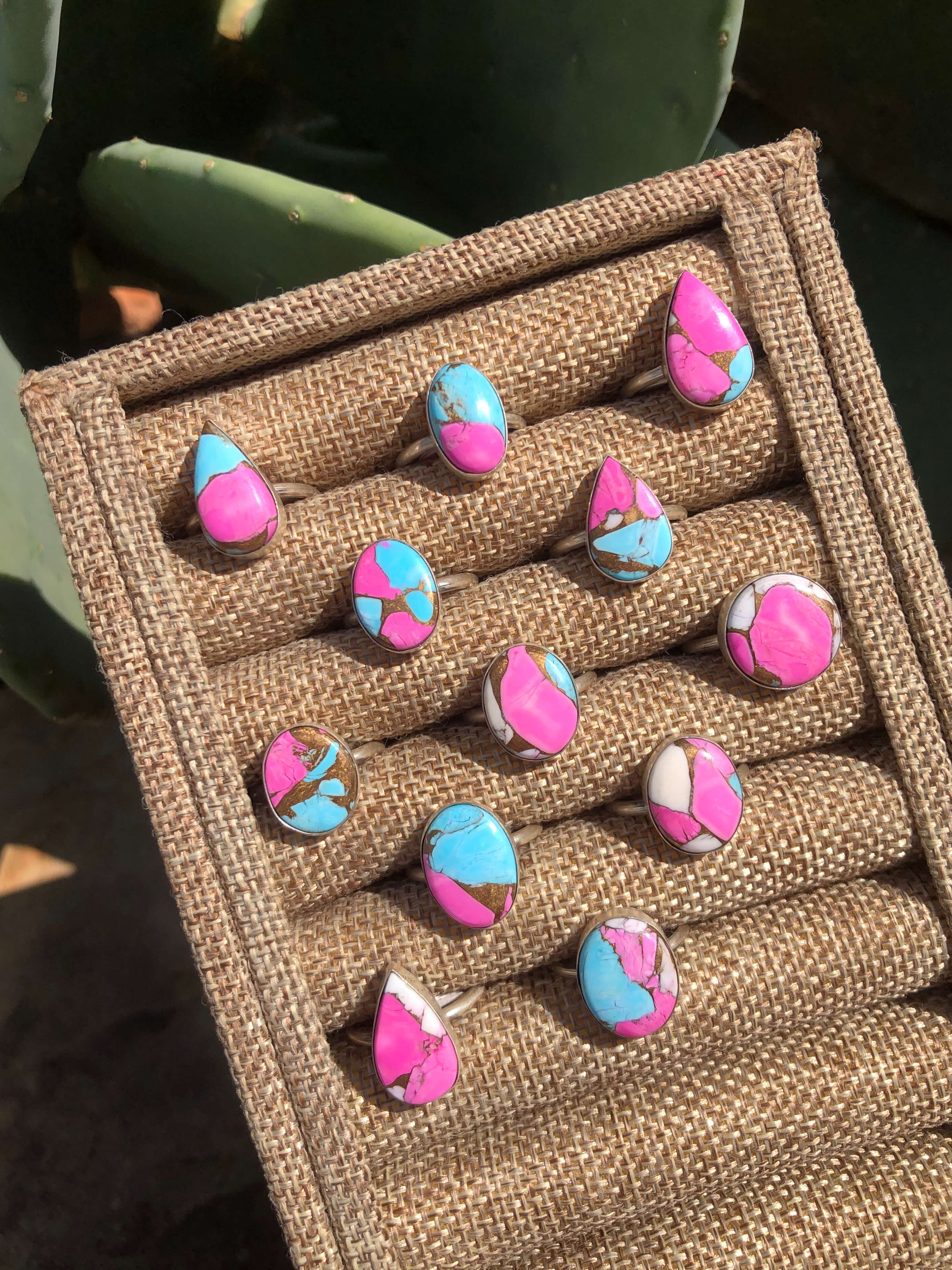 The Pueblo Rings-Rings-Calli Co., Turquoise and Silver Jewelry, Native American Handmade, Zuni Tribe, Navajo Tribe, Brock Texas