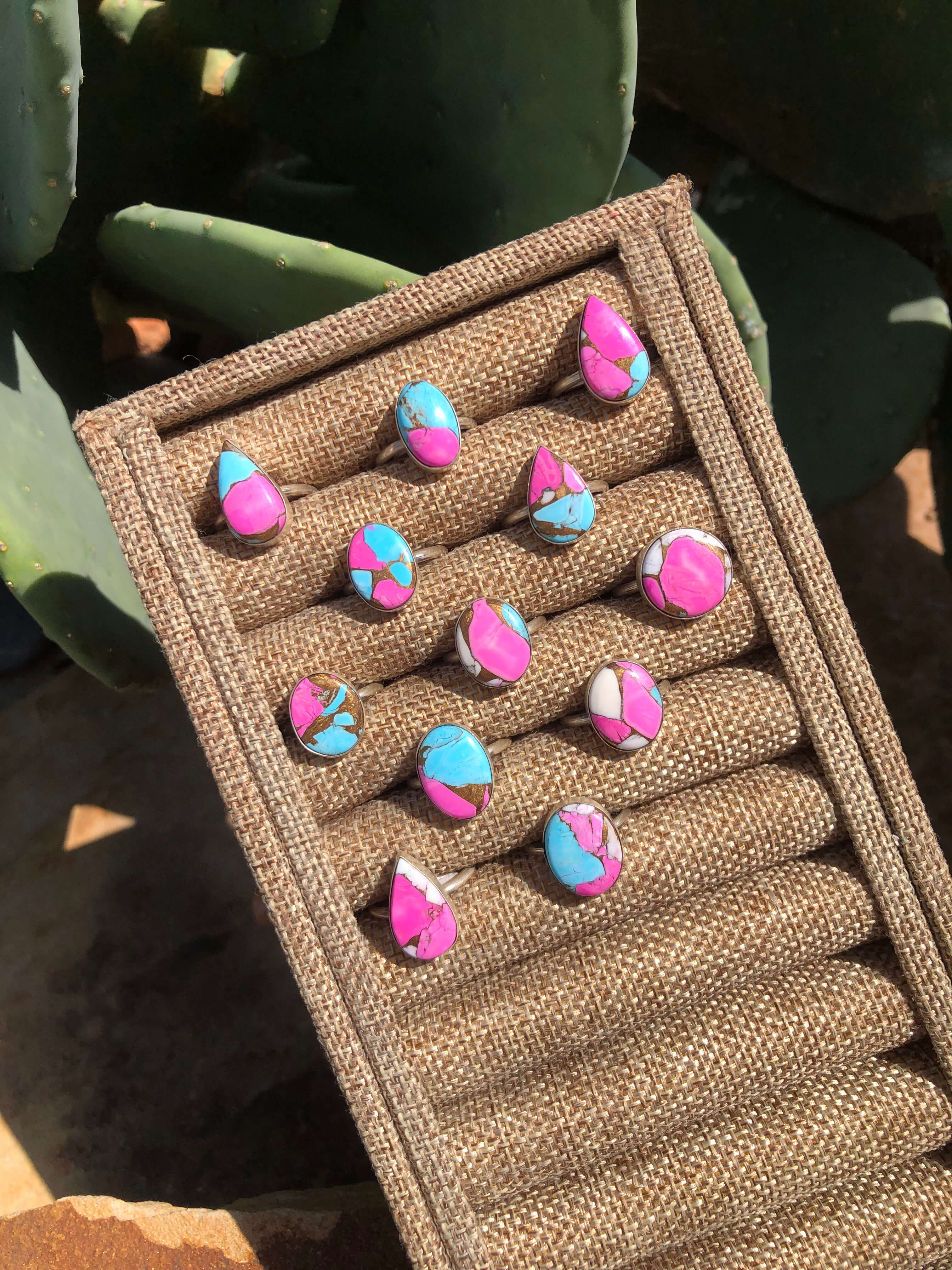 The Pueblo Rings-Rings-Calli Co., Turquoise and Silver Jewelry, Native American Handmade, Zuni Tribe, Navajo Tribe, Brock Texas