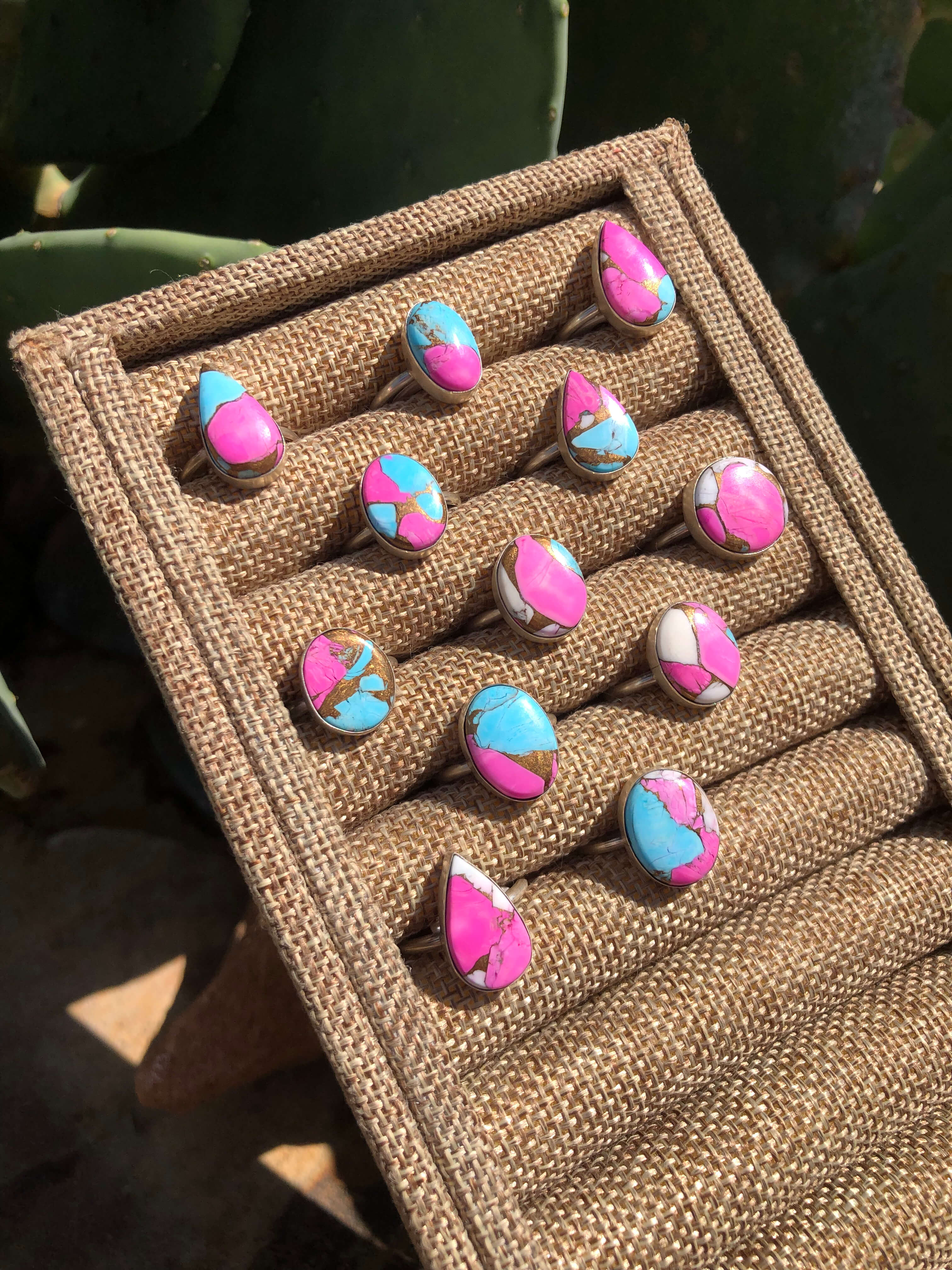 The Pueblo Rings-Rings-Calli Co., Turquoise and Silver Jewelry, Native American Handmade, Zuni Tribe, Navajo Tribe, Brock Texas