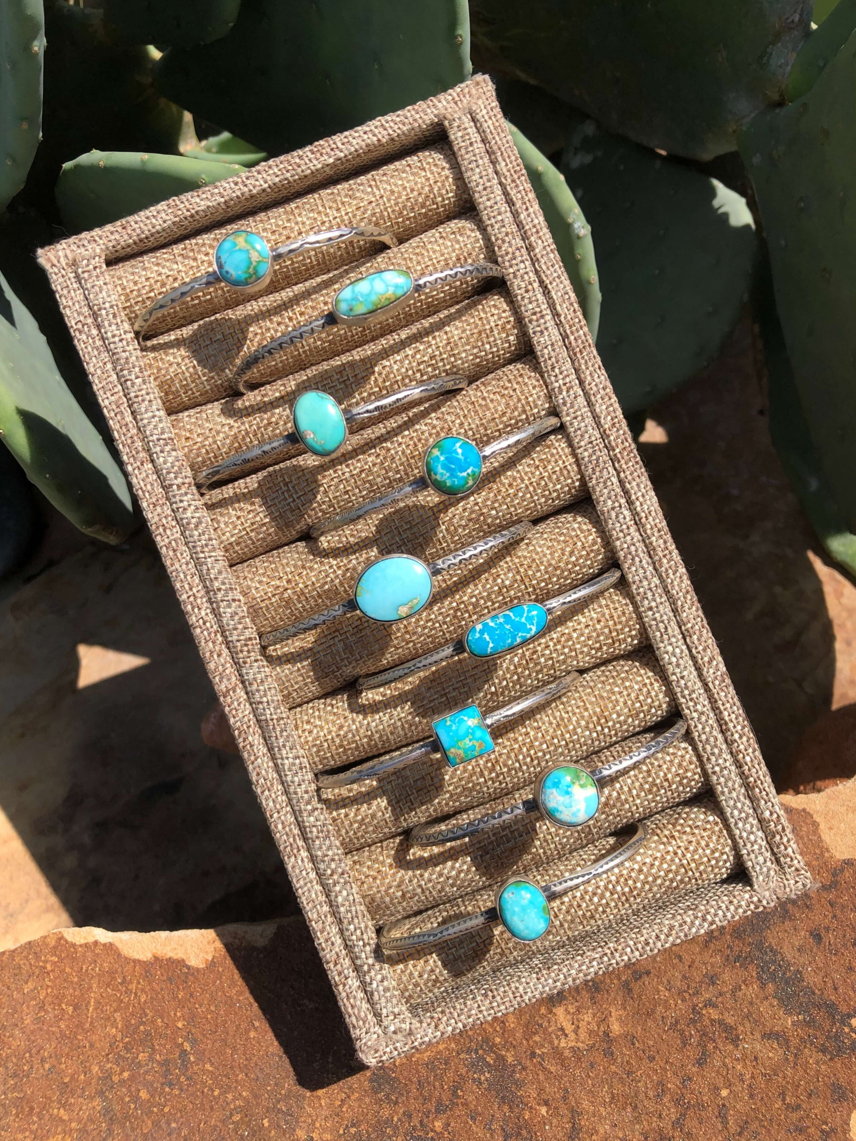 The Levy Cuffs-Bracelets & Cuffs-Calli Co., Turquoise and Silver Jewelry, Native American Handmade, Zuni Tribe, Navajo Tribe, Brock Texas