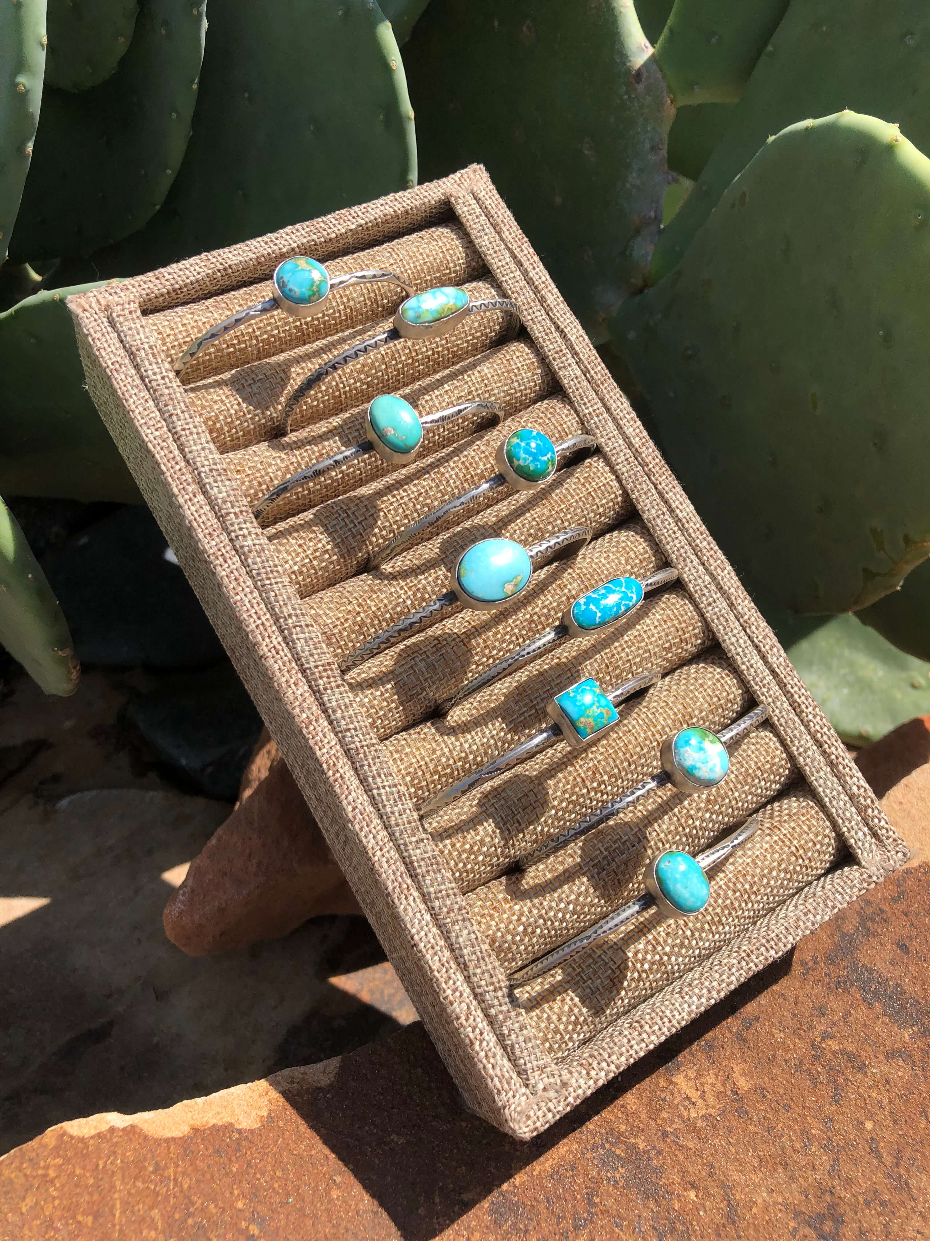 The Levy Cuffs-Bracelets & Cuffs-Calli Co., Turquoise and Silver Jewelry, Native American Handmade, Zuni Tribe, Navajo Tribe, Brock Texas