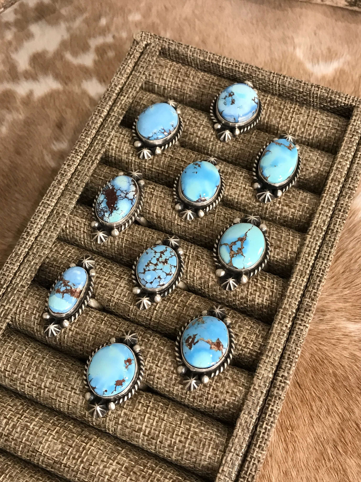 The Mya Adjustable Rings-Rings-Calli Co., Turquoise and Silver Jewelry, Native American Handmade, Zuni Tribe, Navajo Tribe, Brock Texas