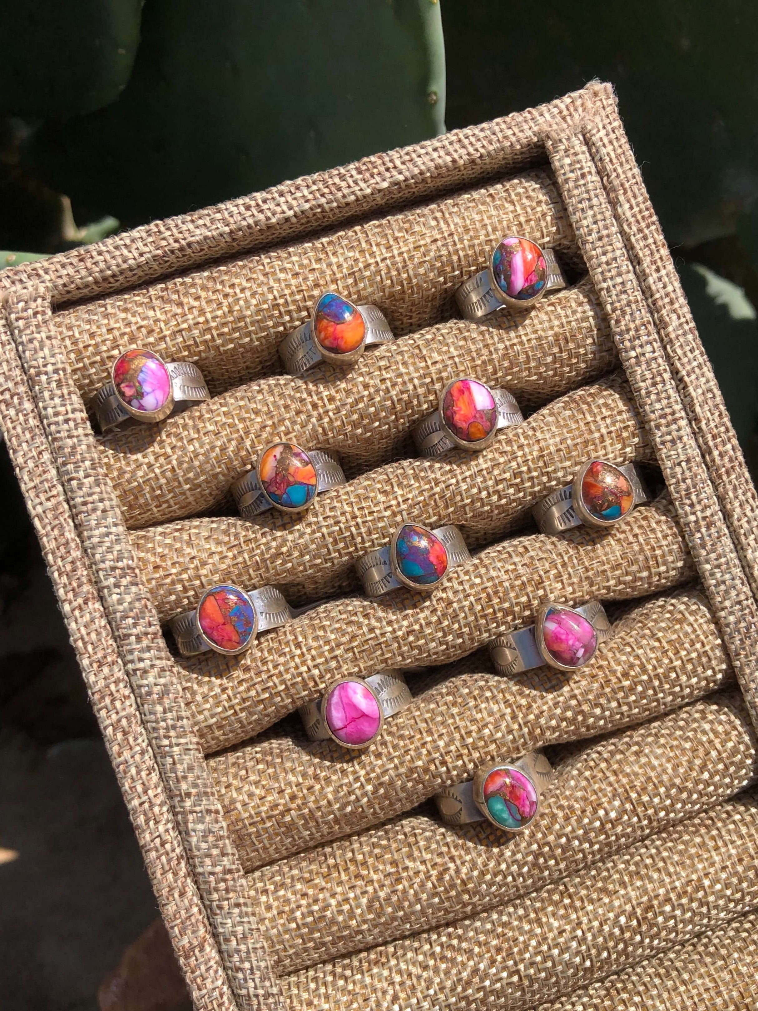 The Levi Rings-Rings-Calli Co., Turquoise and Silver Jewelry, Native American Handmade, Zuni Tribe, Navajo Tribe, Brock Texas