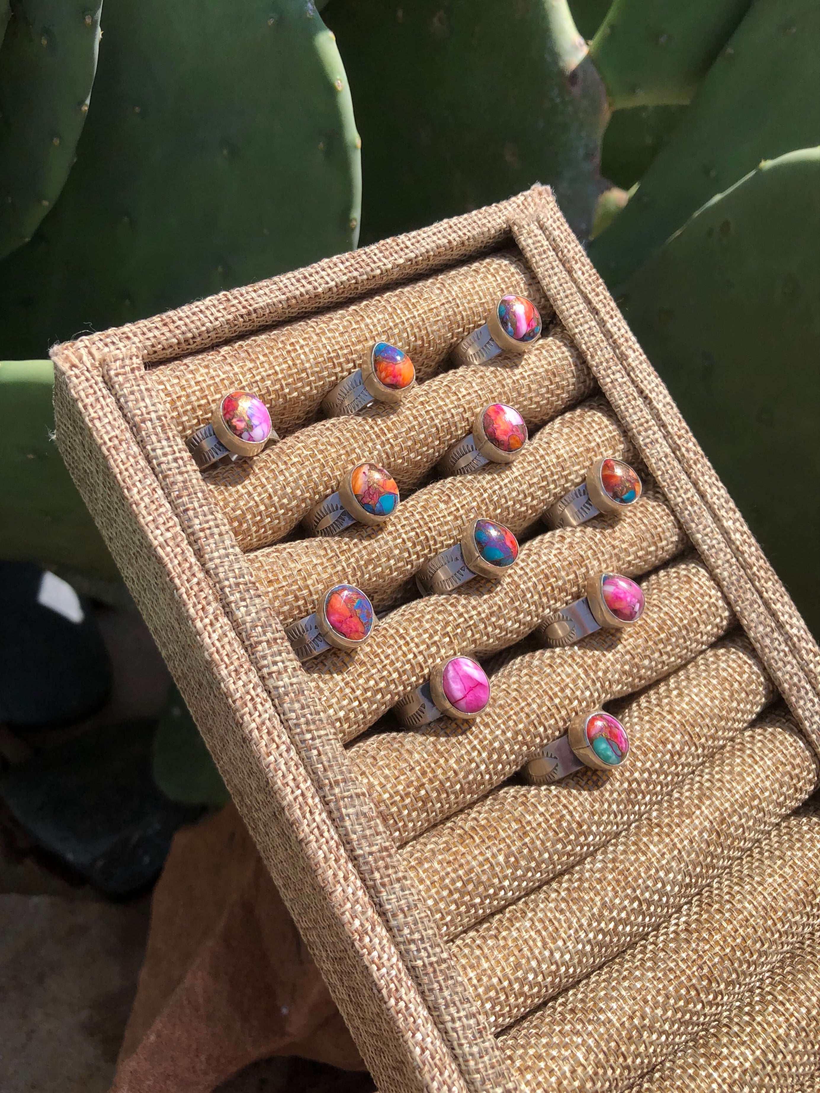 The Levi Rings-Rings-Calli Co., Turquoise and Silver Jewelry, Native American Handmade, Zuni Tribe, Navajo Tribe, Brock Texas