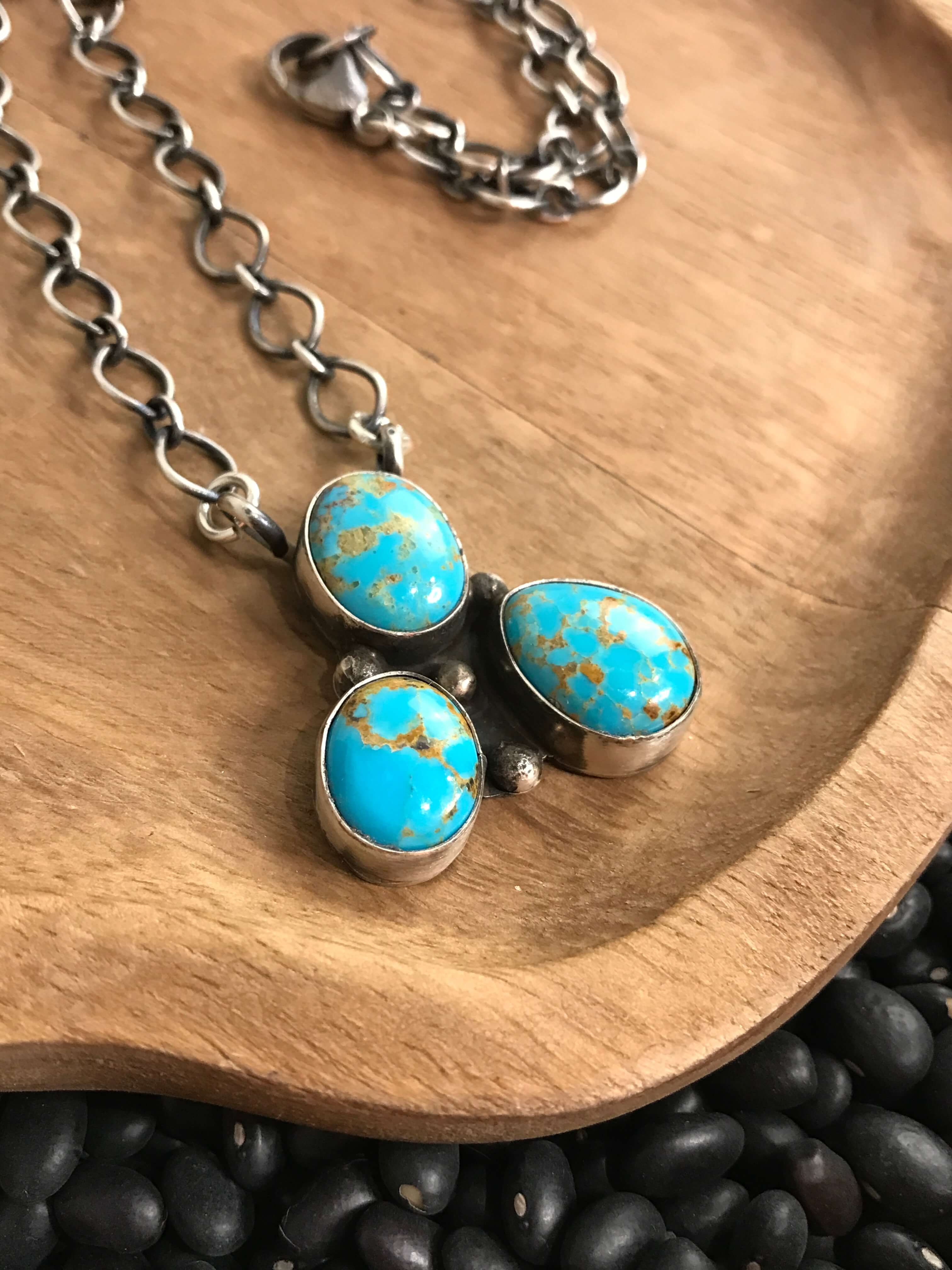 The Tempe Necklace, 14-Necklaces-Calli Co., Turquoise and Silver Jewelry, Native American Handmade, Zuni Tribe, Navajo Tribe, Brock Texas