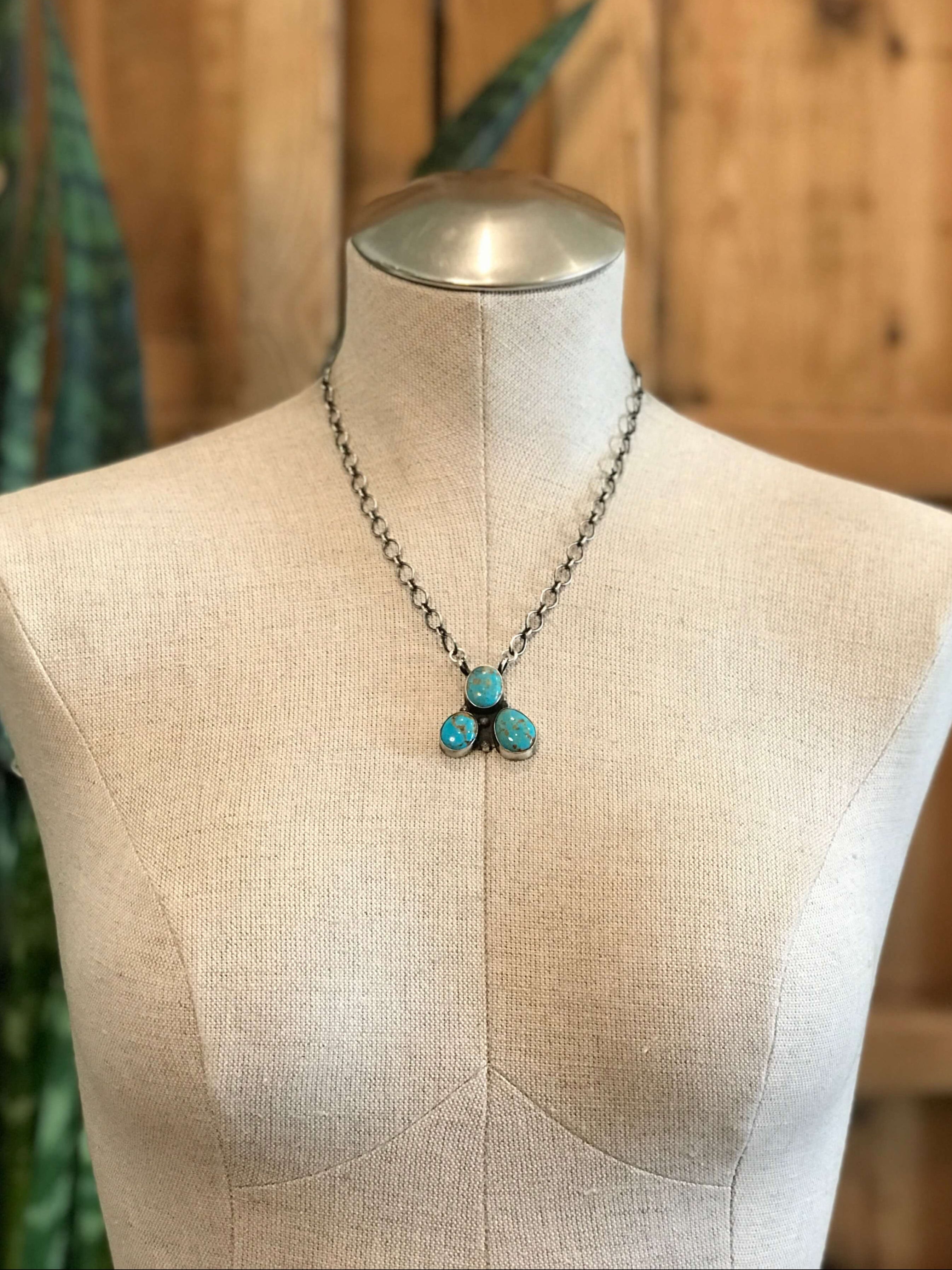 The Tempe Necklace, 14-Necklaces-Calli Co., Turquoise and Silver Jewelry, Native American Handmade, Zuni Tribe, Navajo Tribe, Brock Texas