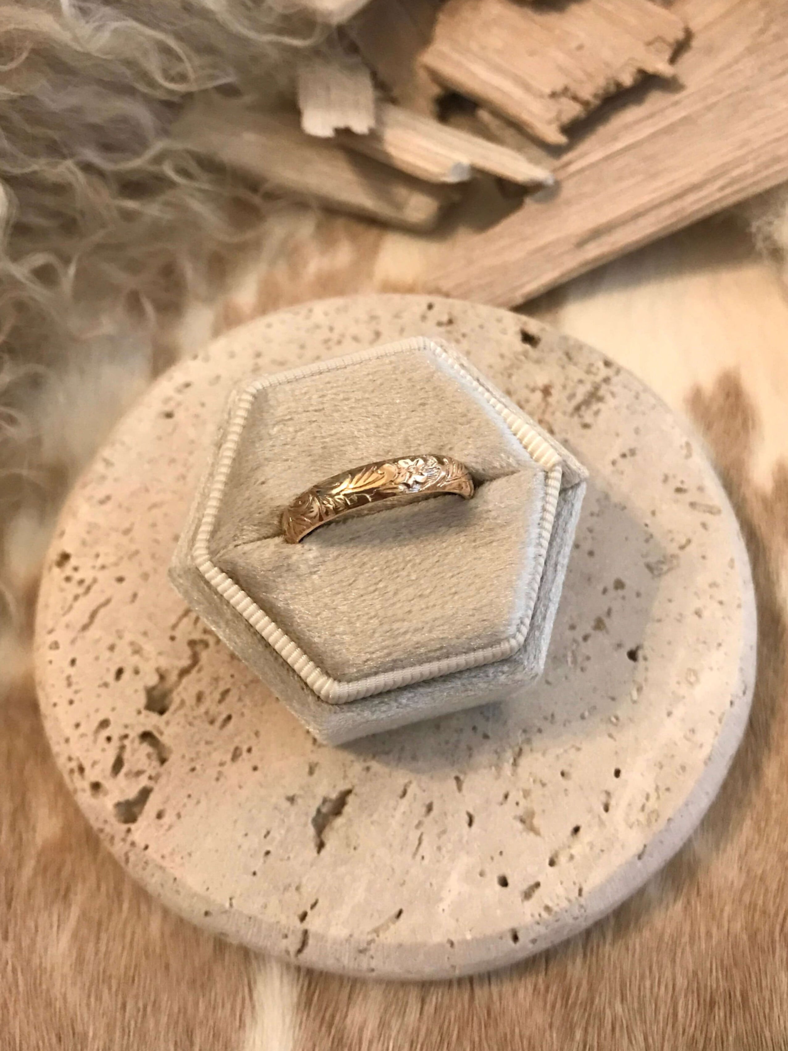 The Layla Tooled Ring-Rings-Calli Co., Turquoise and Silver Jewelry, Native American Handmade, Zuni Tribe, Navajo Tribe, Brock Texas