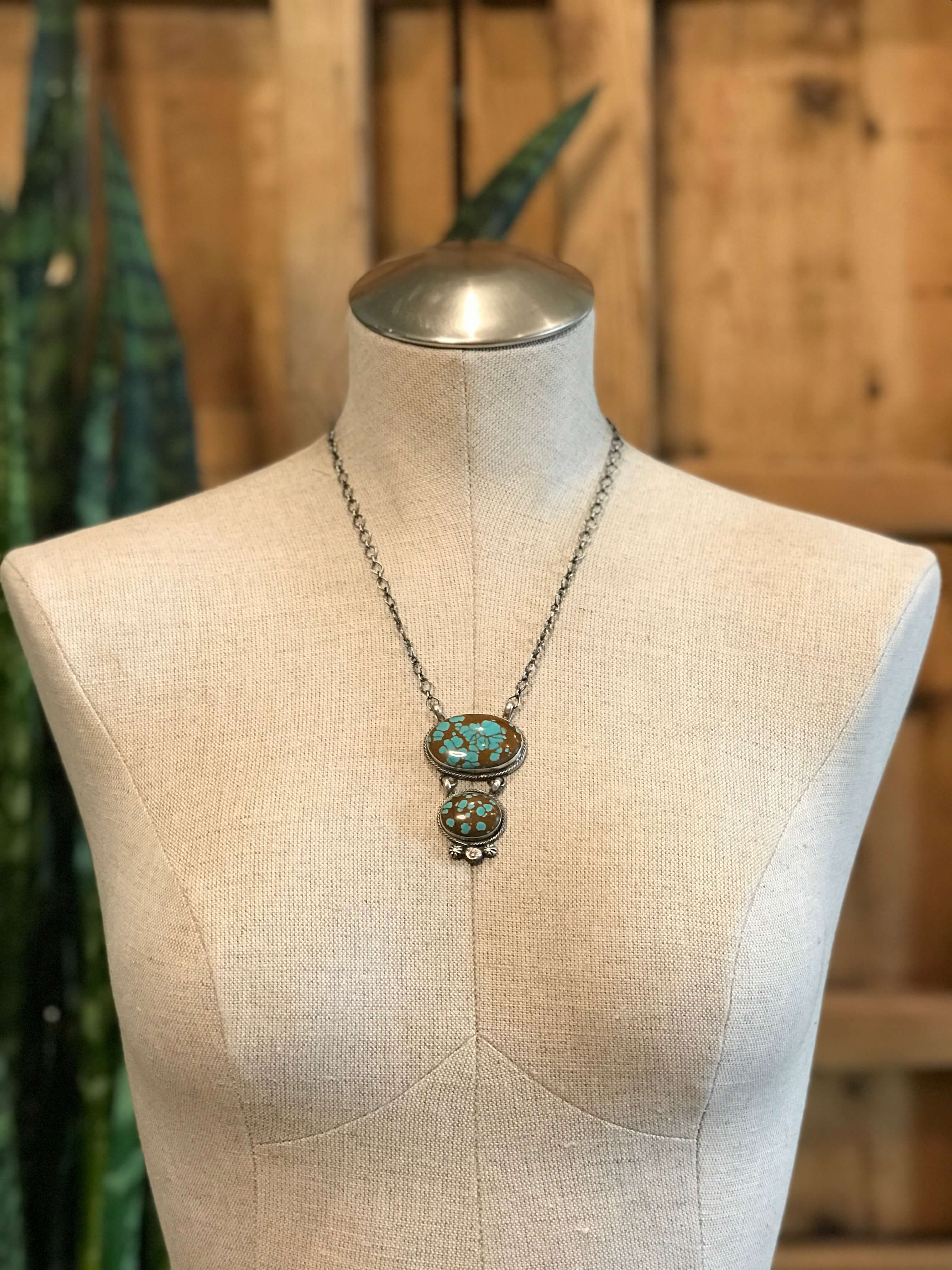 The Big Spring Turquoise Necklace, 3-Necklaces-Calli Co., Turquoise and Silver Jewelry, Native American Handmade, Zuni Tribe, Navajo Tribe, Brock Texas