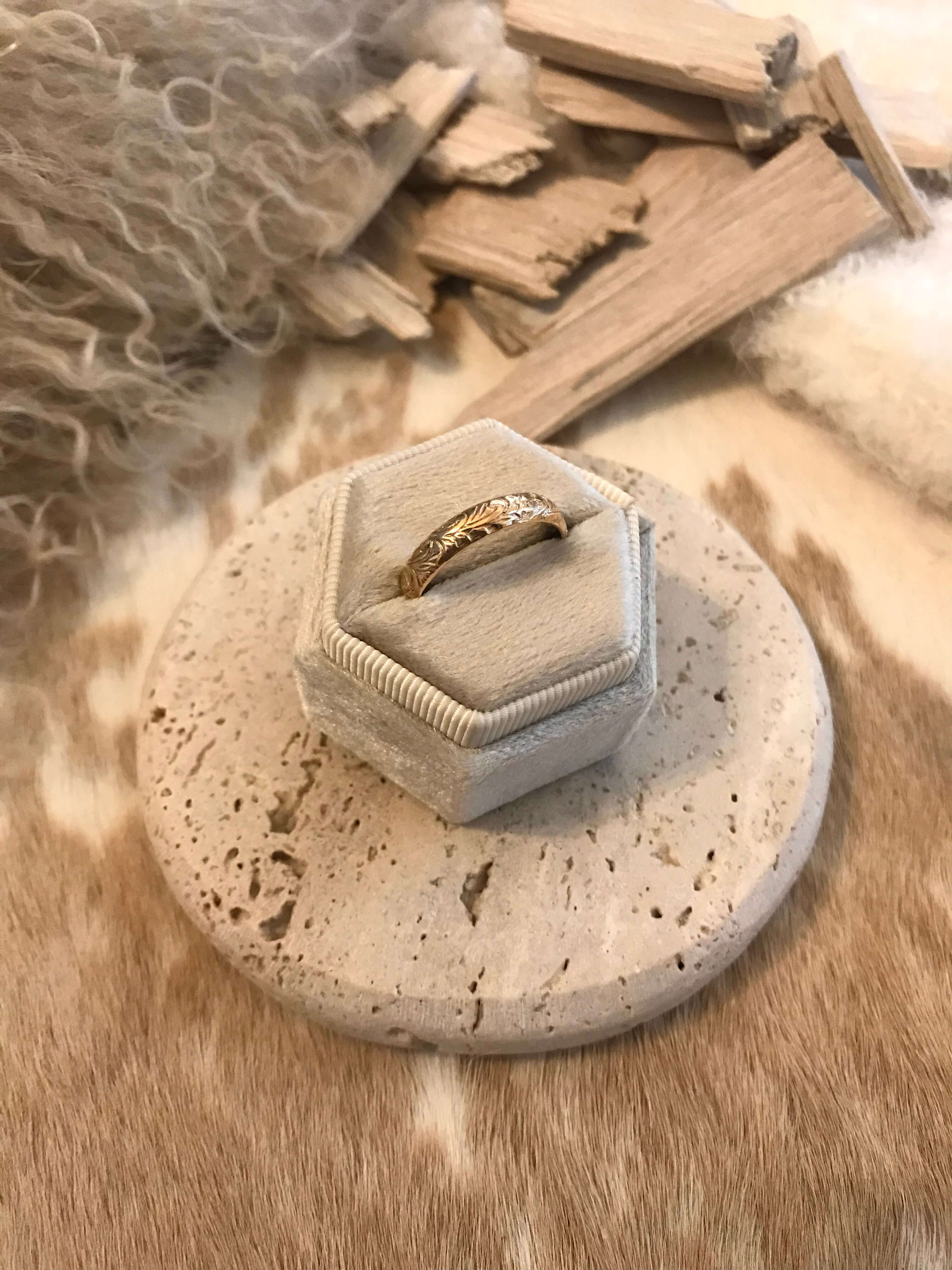 The Layla Tooled Ring-Rings-Calli Co., Turquoise and Silver Jewelry, Native American Handmade, Zuni Tribe, Navajo Tribe, Brock Texas