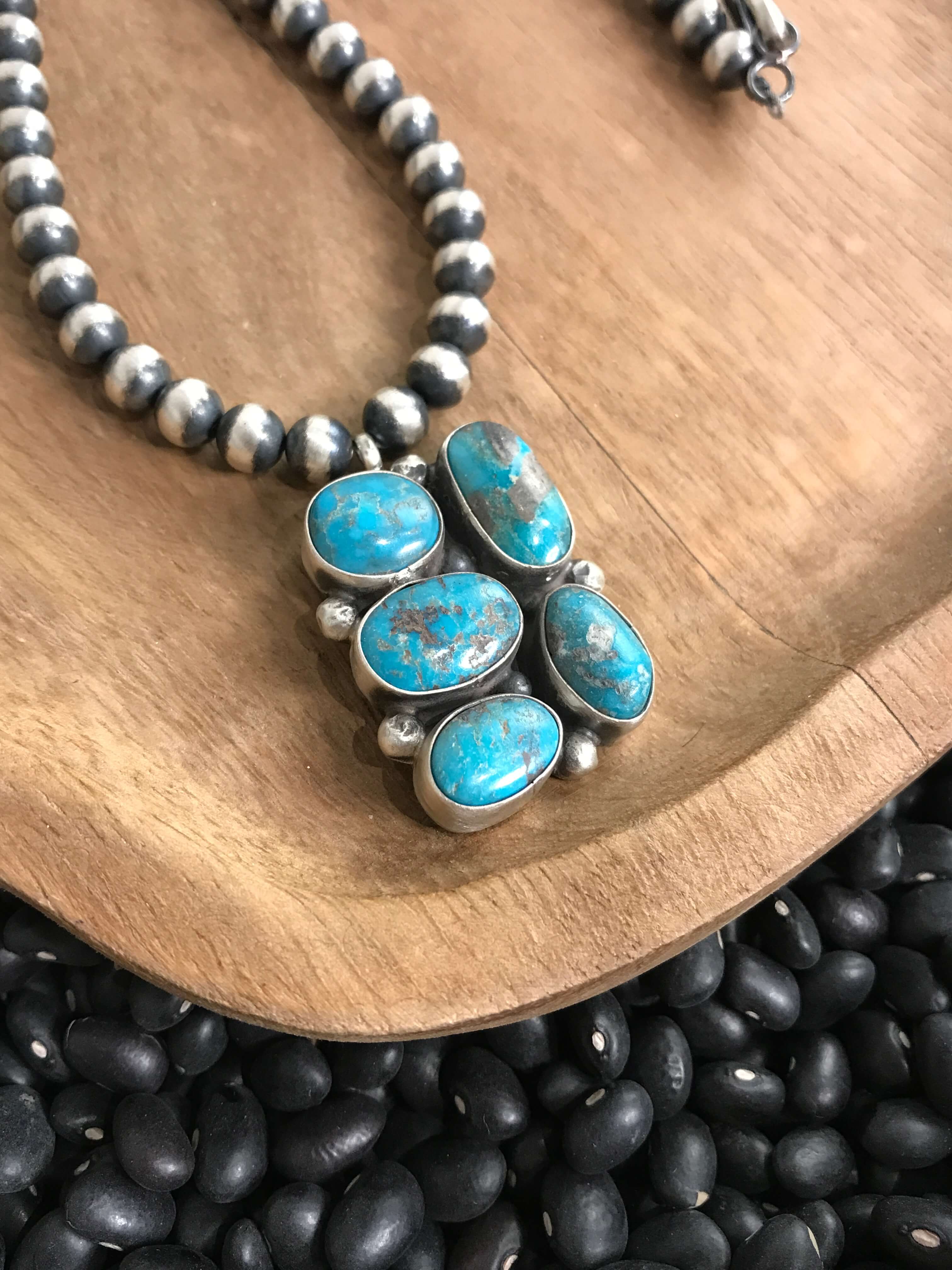 The Belterra Necklace, 1-Necklaces-Calli Co., Turquoise and Silver Jewelry, Native American Handmade, Zuni Tribe, Navajo Tribe, Brock Texas