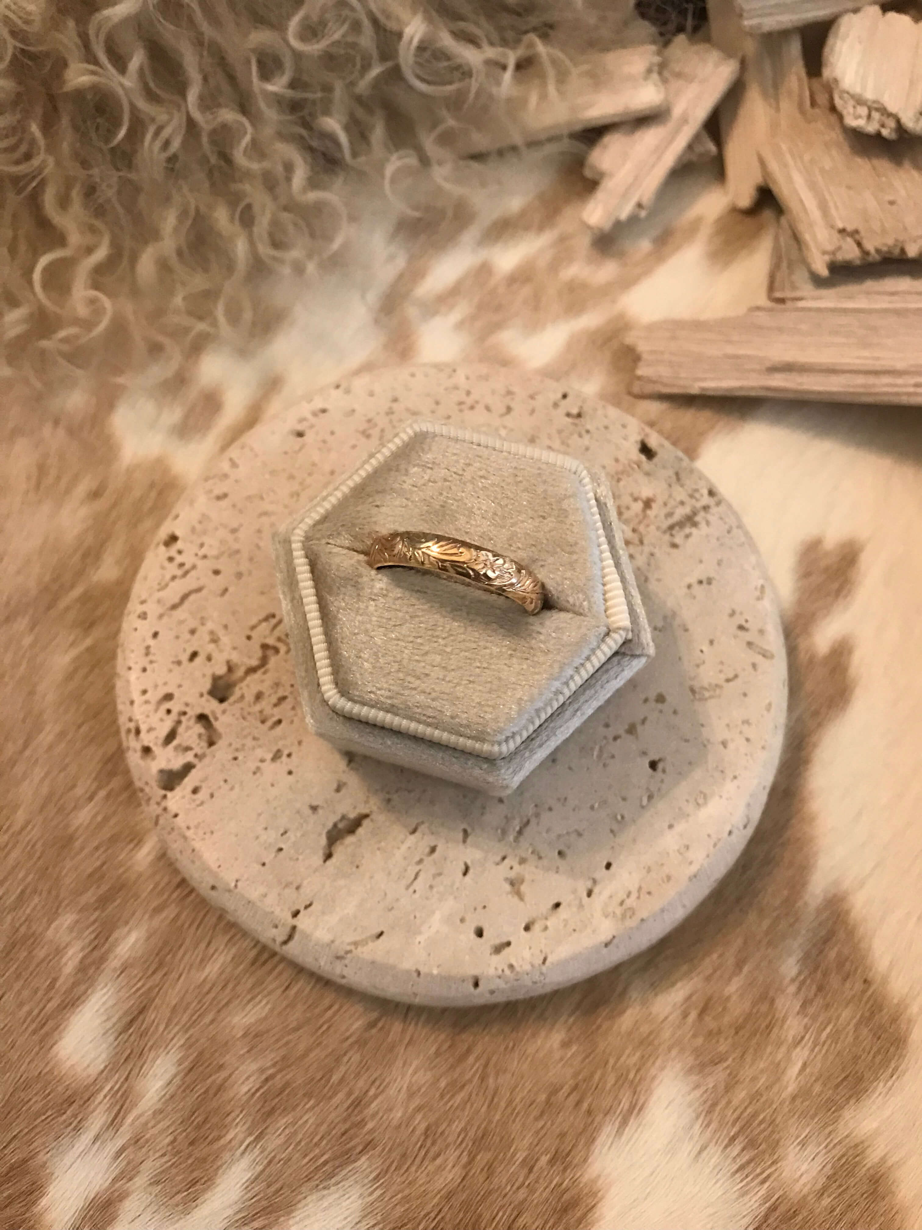 The Layla Tooled Ring-Rings-Calli Co., Turquoise and Silver Jewelry, Native American Handmade, Zuni Tribe, Navajo Tribe, Brock Texas