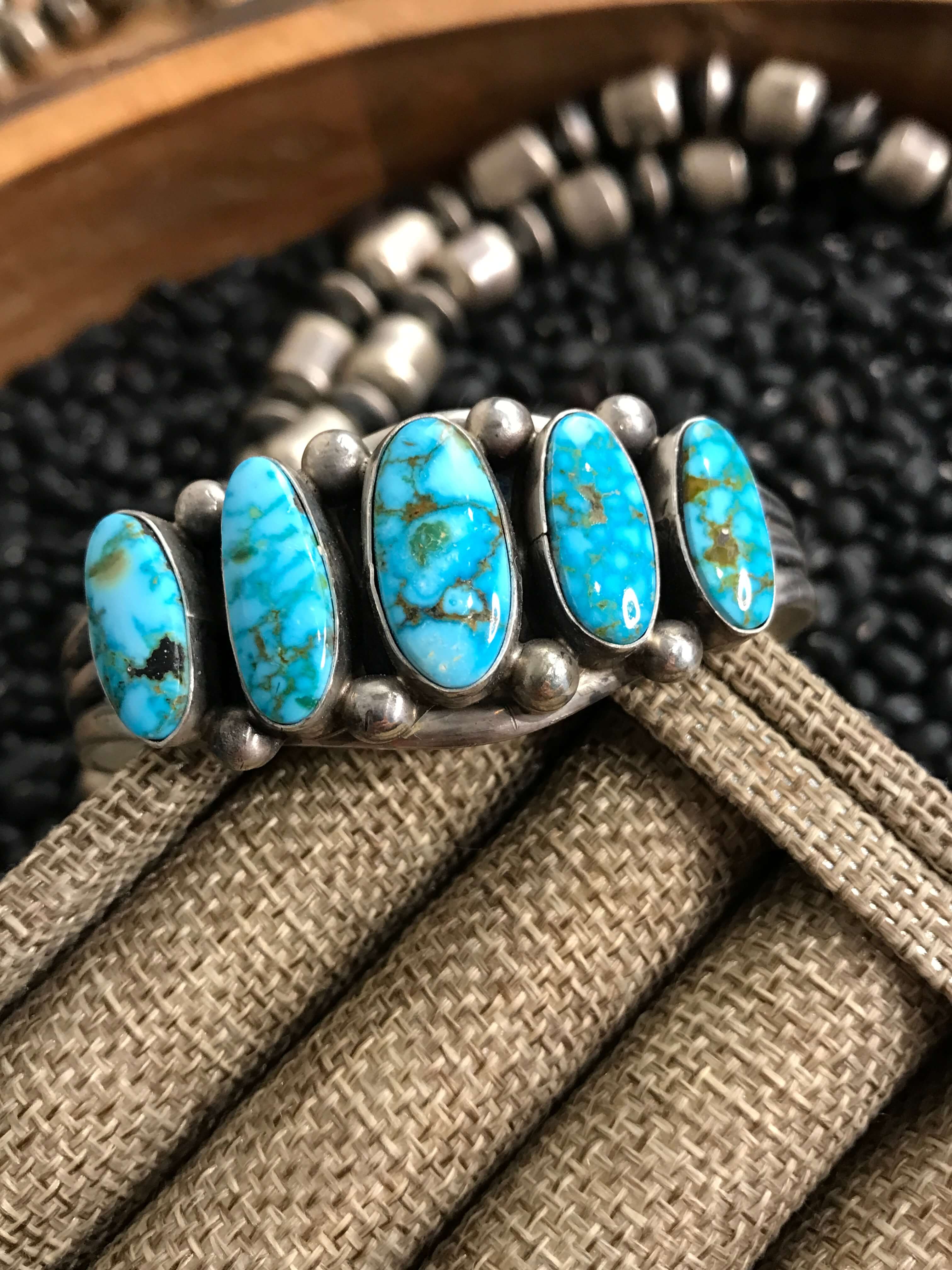 The Tivydale Turquoise Cuff-Bracelets & Cuffs-Calli Co., Turquoise and Silver Jewelry, Native American Handmade, Zuni Tribe, Navajo Tribe, Brock Texas